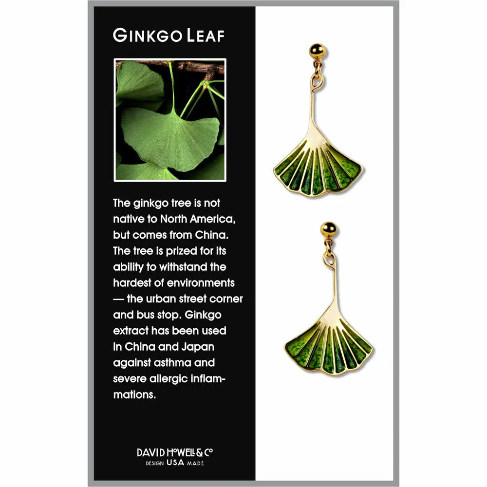Ginkgo Leaf Earrings - Image 2