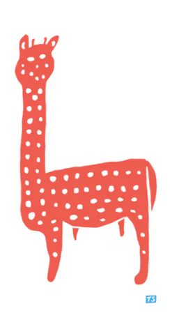 Giraffe Block Print Card