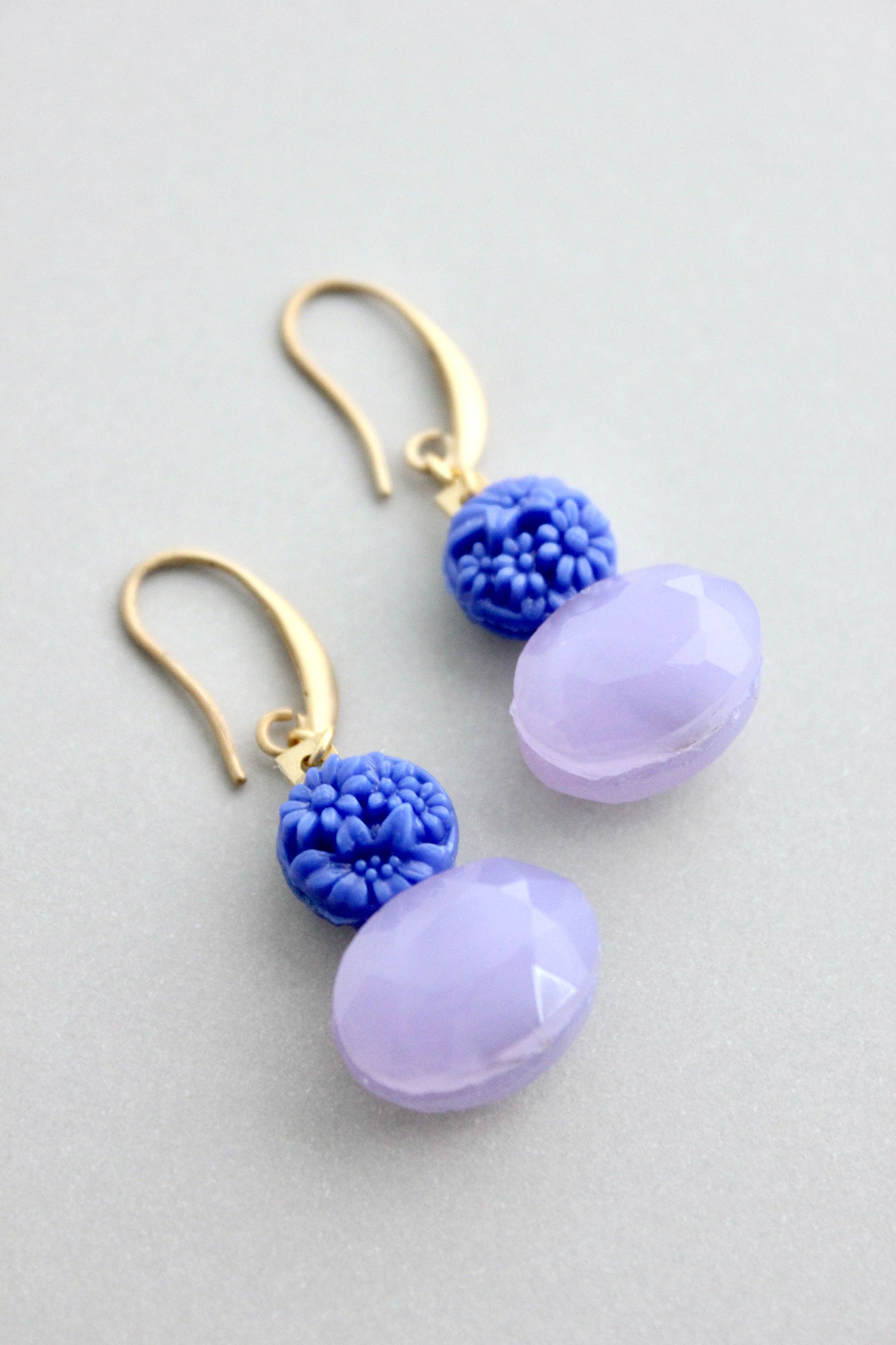 Periwinkle & Lavender Hook Earrings - Image 3