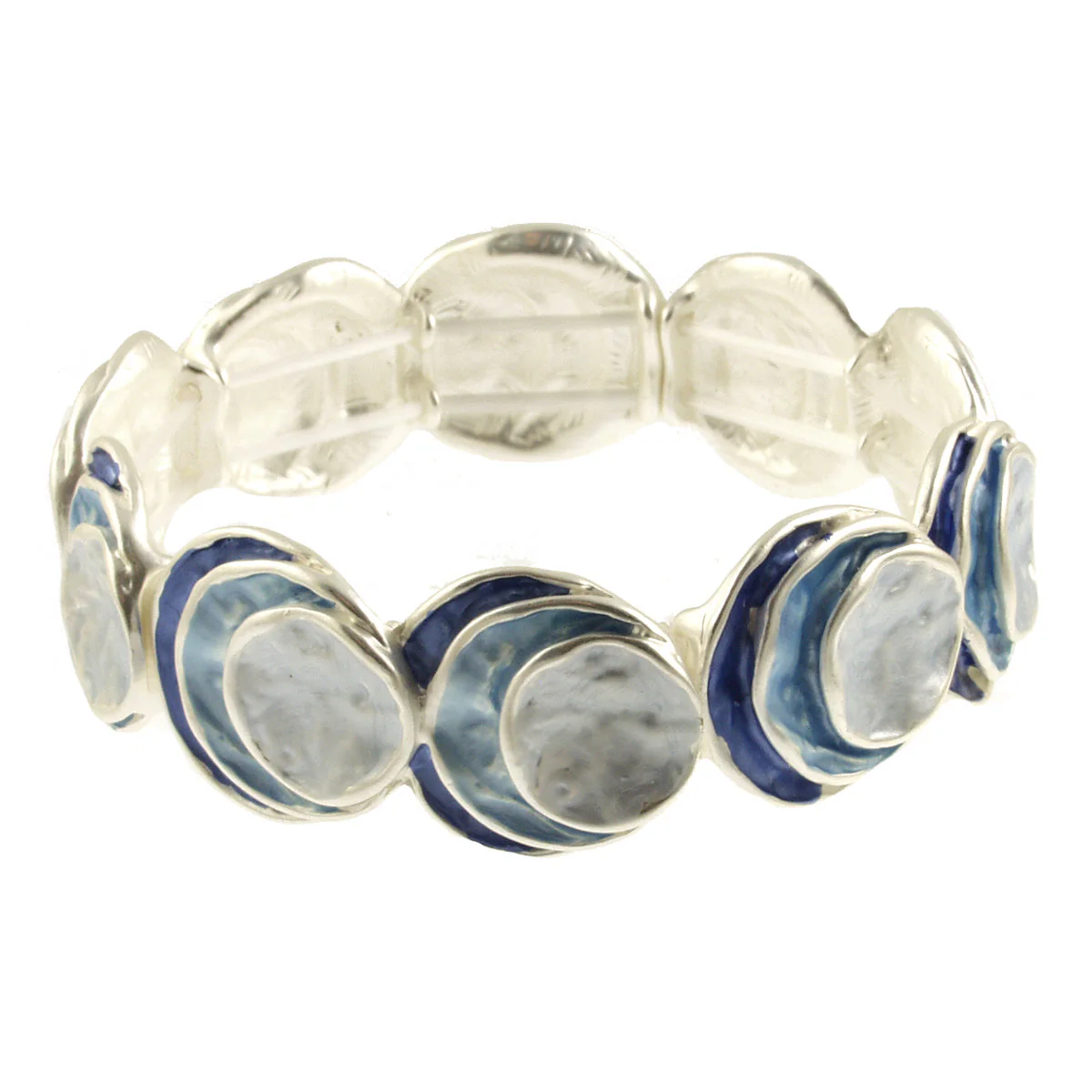 Stacked Circle Layered Stretch Bracelet - Image 2