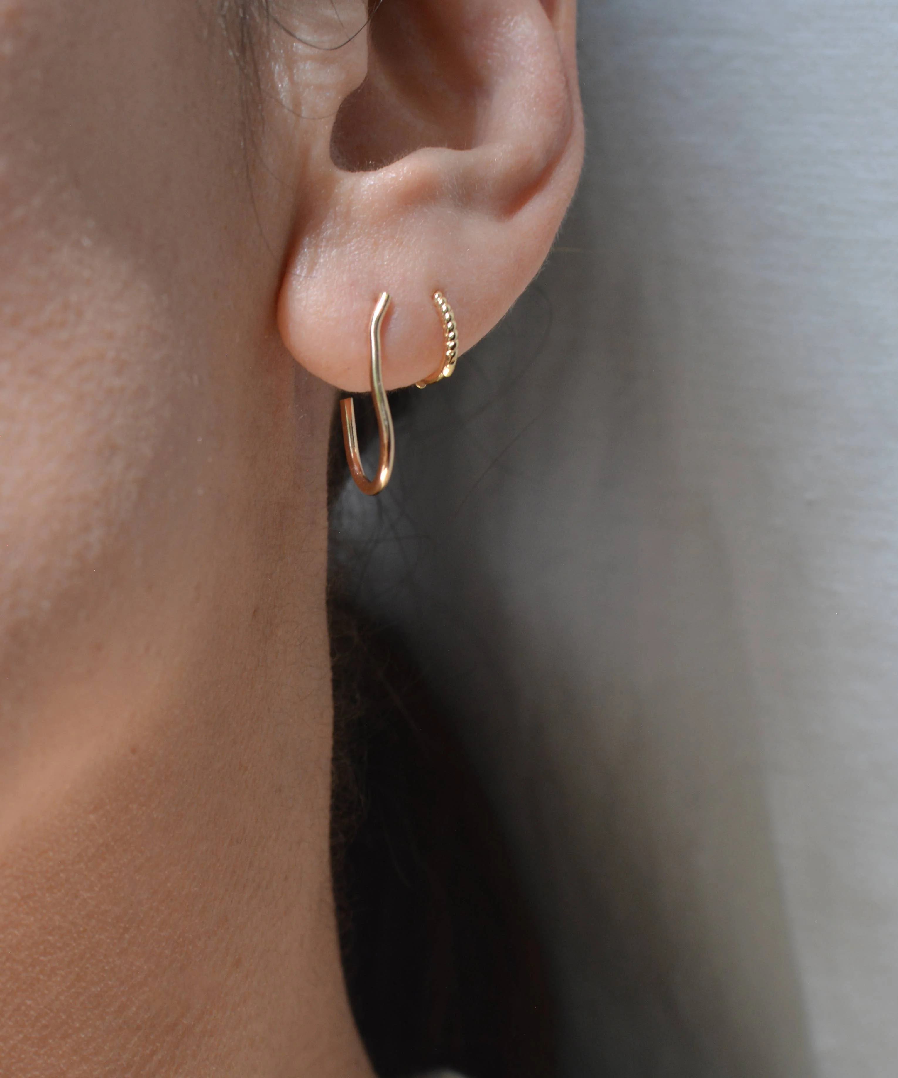 Gold Maeve Hoops - Image 3