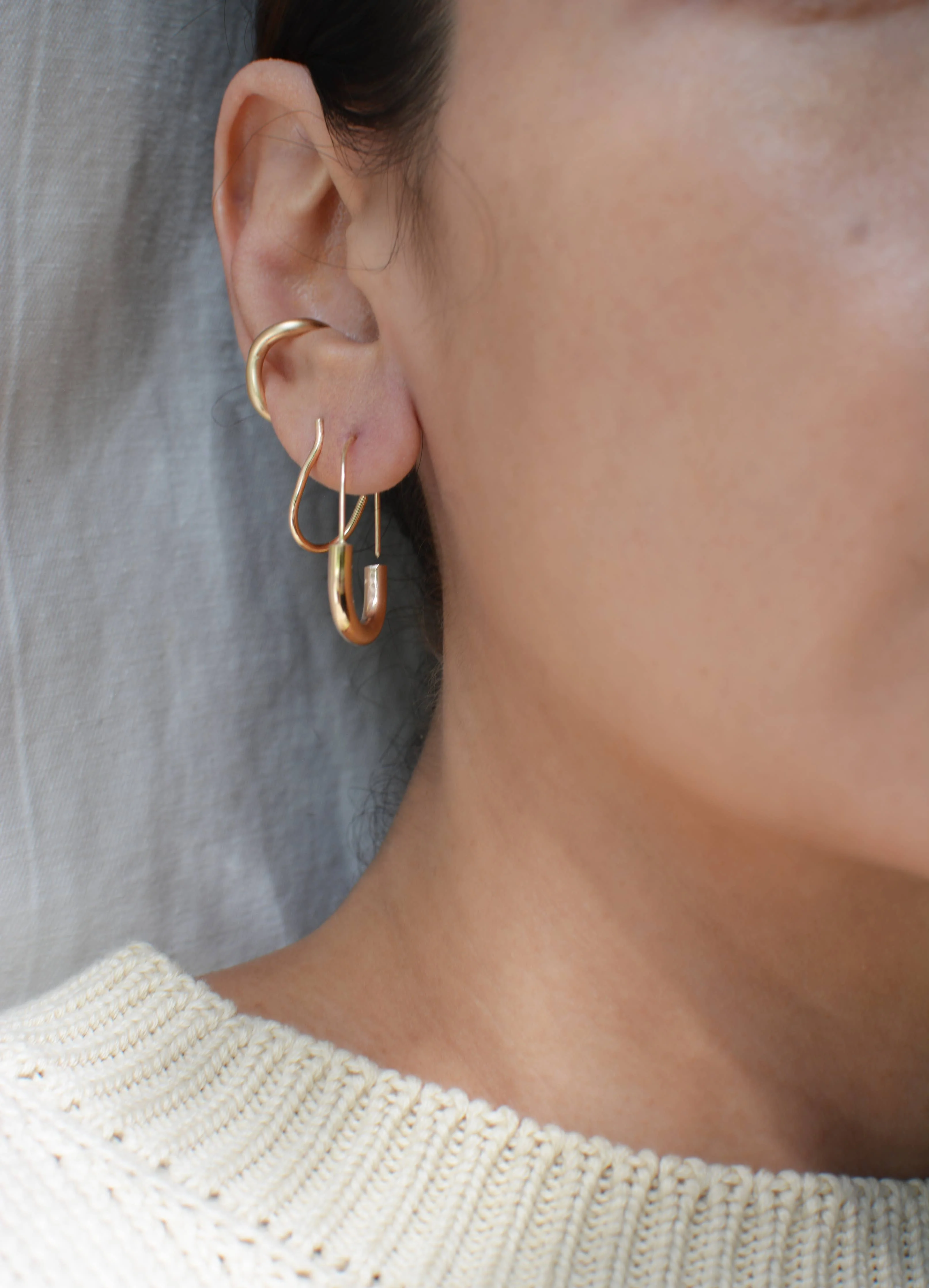 Gold Maeve Hoops - Image 4