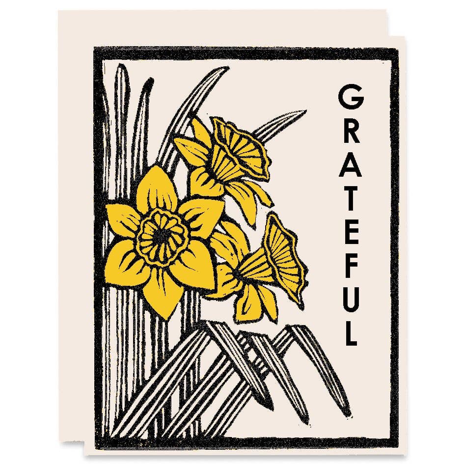 Grateful Daffodils Gratitude Card