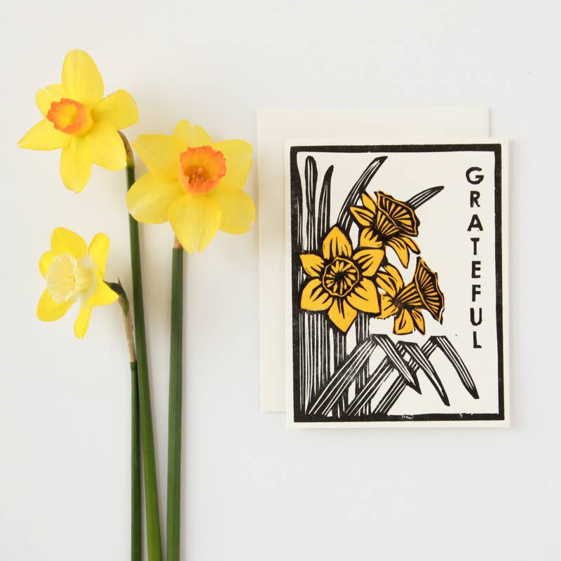 Grateful Daffodils Gratitude Card - Image 2