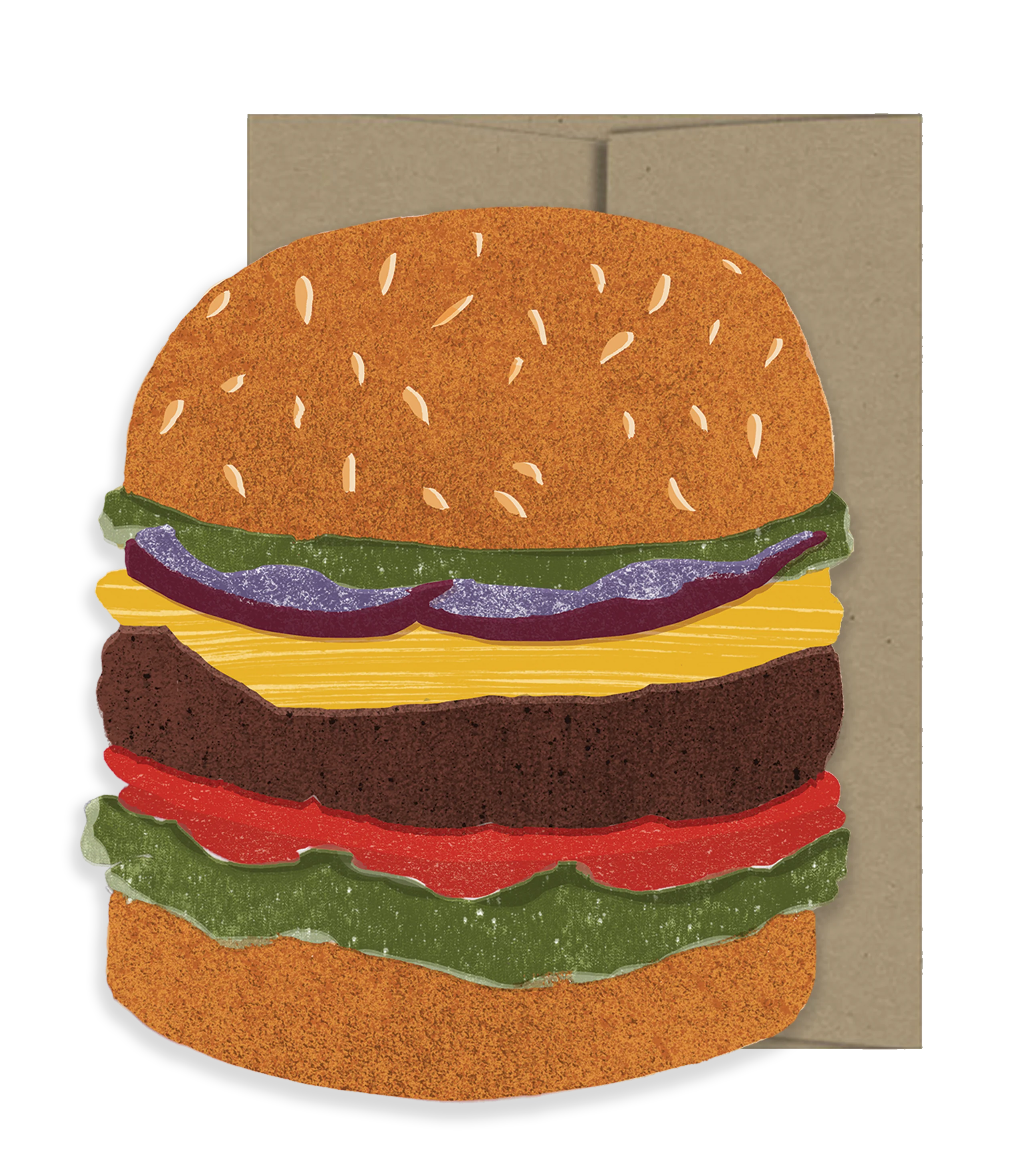 Hamburger Card - American Collection Die Cut