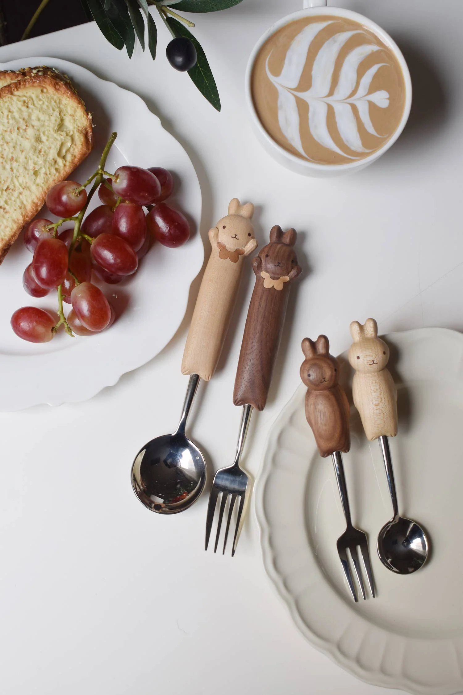 Hand-Carved Bunny Spoon & Fork - Image 10