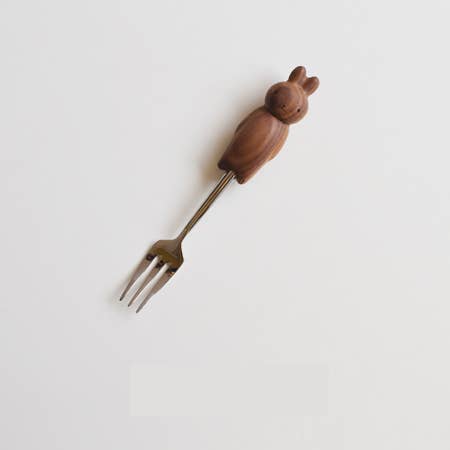 Hand-Carved Bunny Spoon & Fork - Image 5