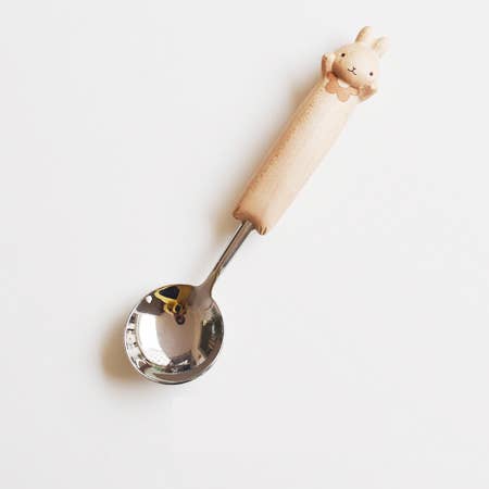 Hand-Carved Bunny Spoon & Fork - Image 8