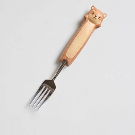 Hand-carved Shiba Spoon & Fork - Image 7
