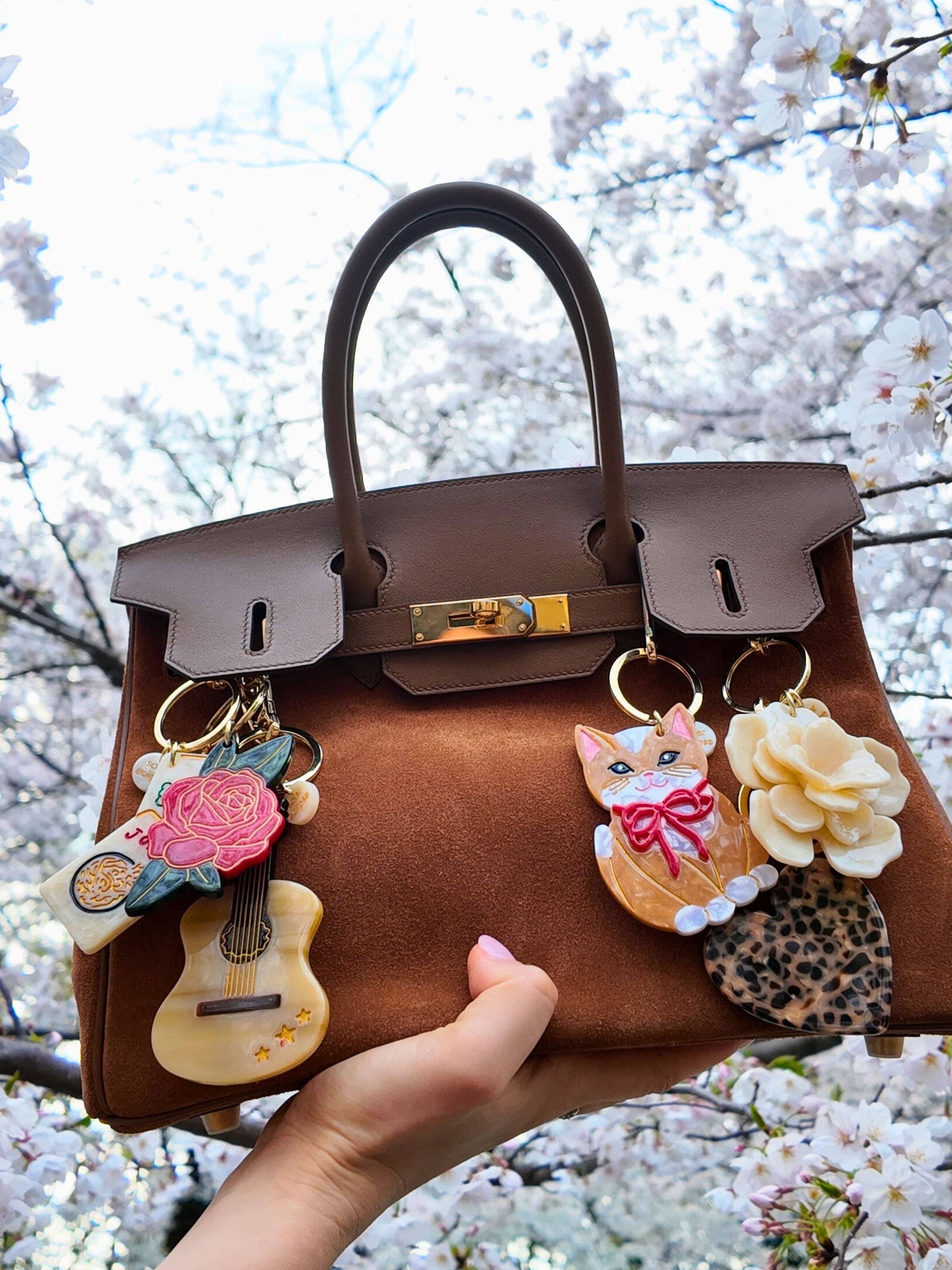 Hand-painted Mahjong Bag Charm + Keychain | Eco-Friendly - Image 3
