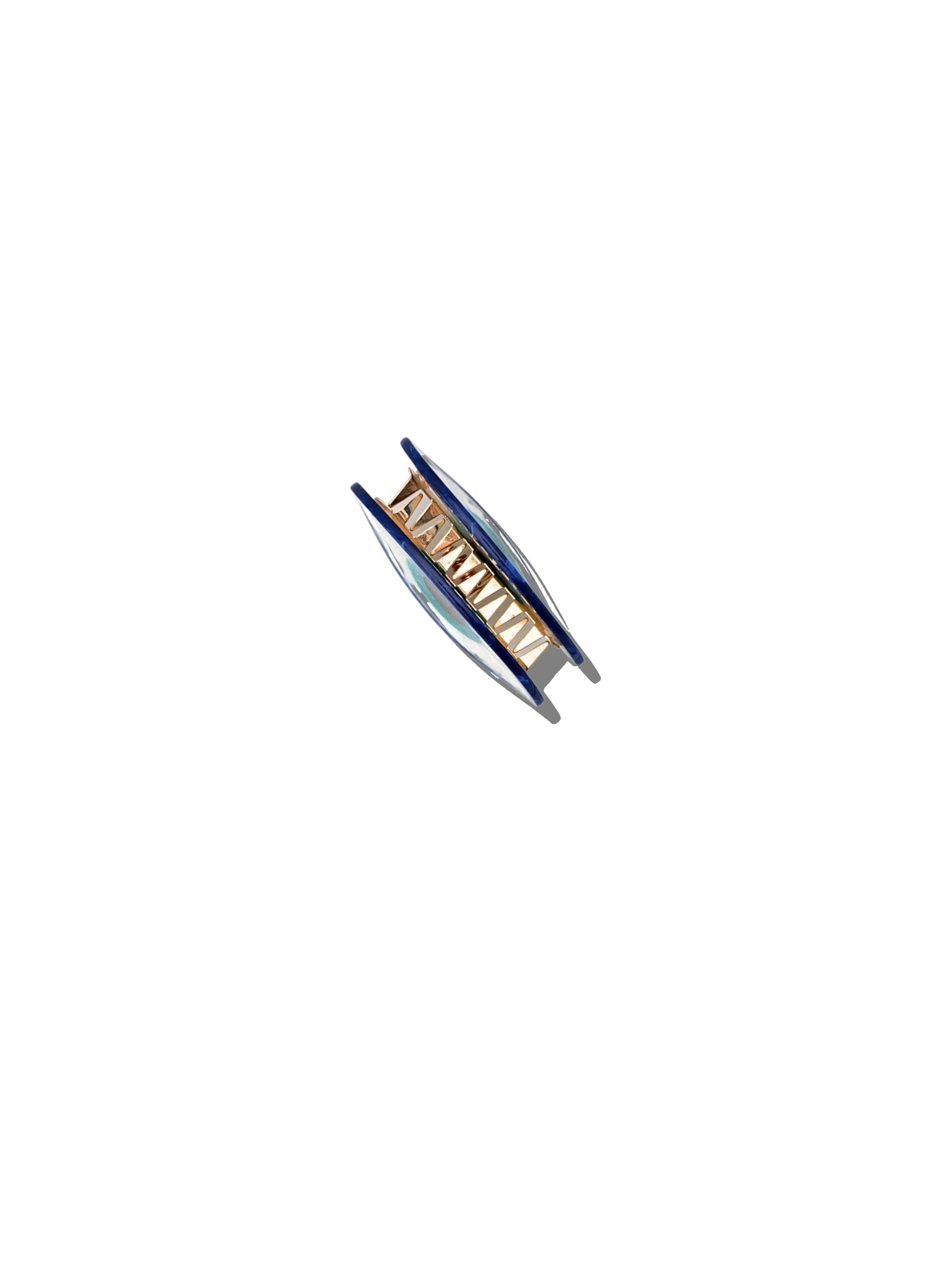 Hand-Painted Mini Evil Eye Claw Hair Clip | Eco-Friendly - Image 2