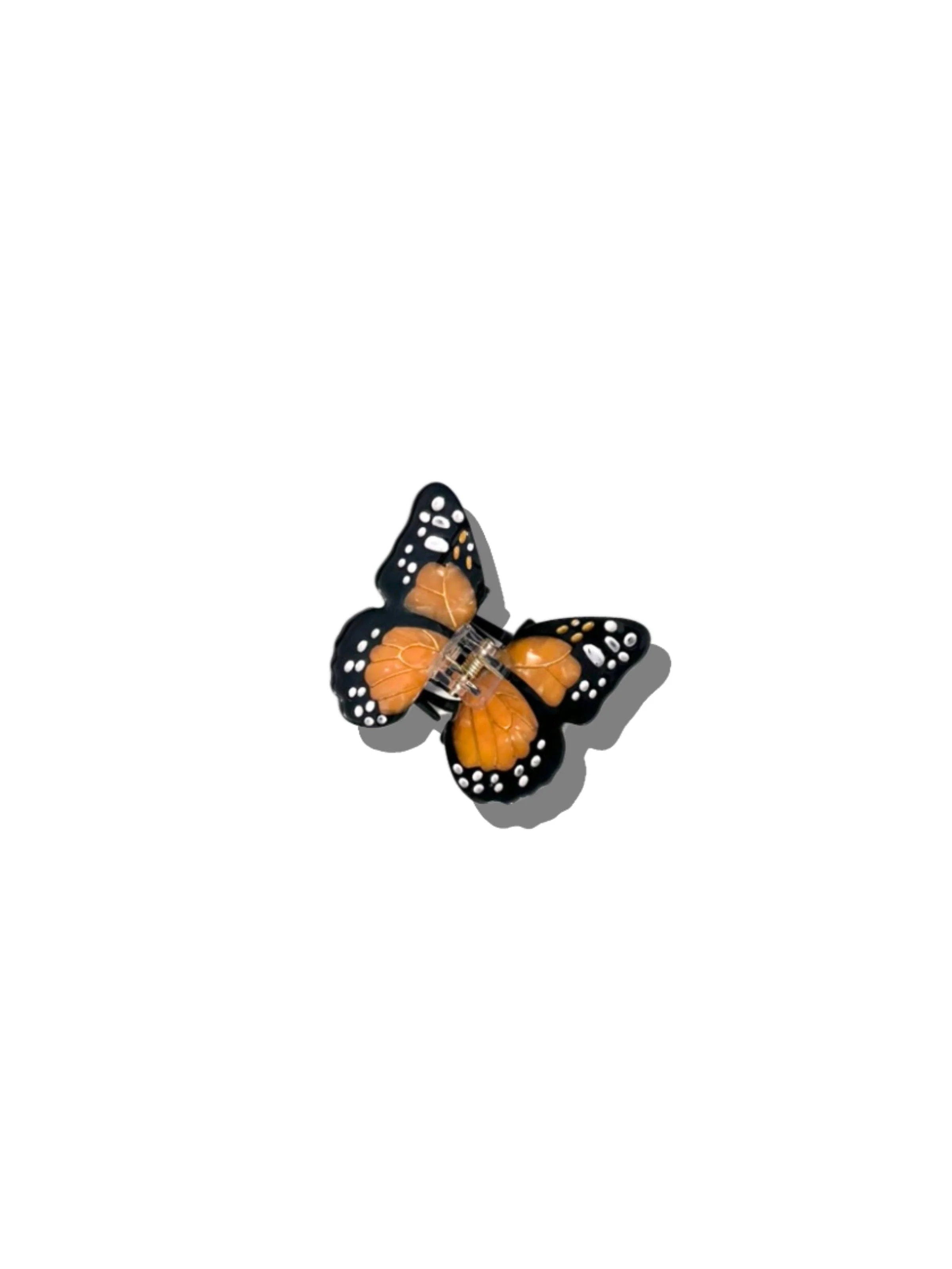 Hand-painted Mini Monarch Butterfly Claw Hair Clip | Eco-Friendly - Image 2