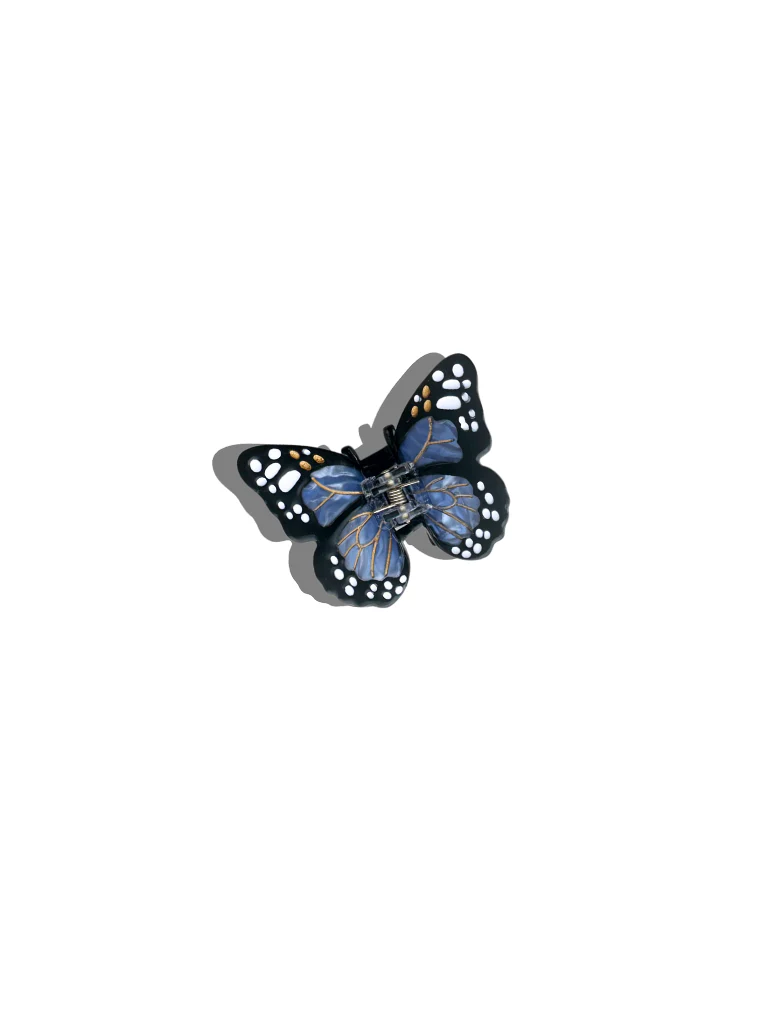 Hand-painted Mini Monarch Butterfly Claw Hair Clip | Eco-Friendly - Image 3