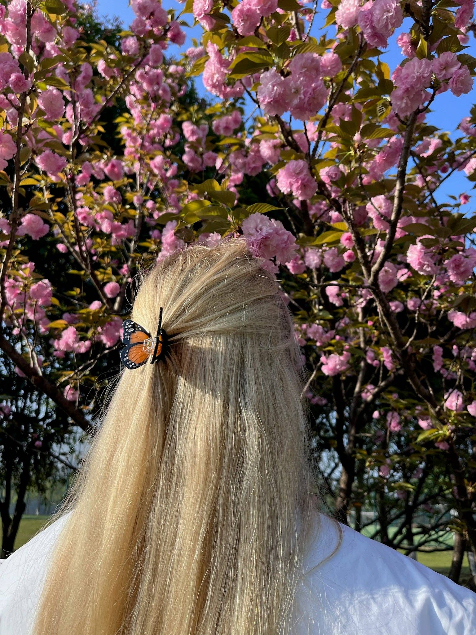 Hand-painted Mini Monarch Butterfly Claw Hair Clip | Eco-Friendly - Image 5