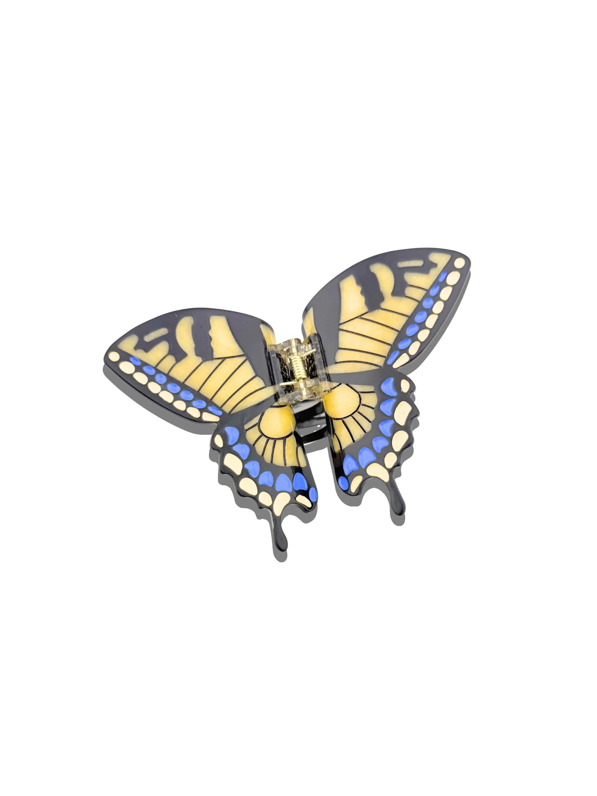 Hand-painted Swallowtail Butterfly Claw Hair Clip - Image 2