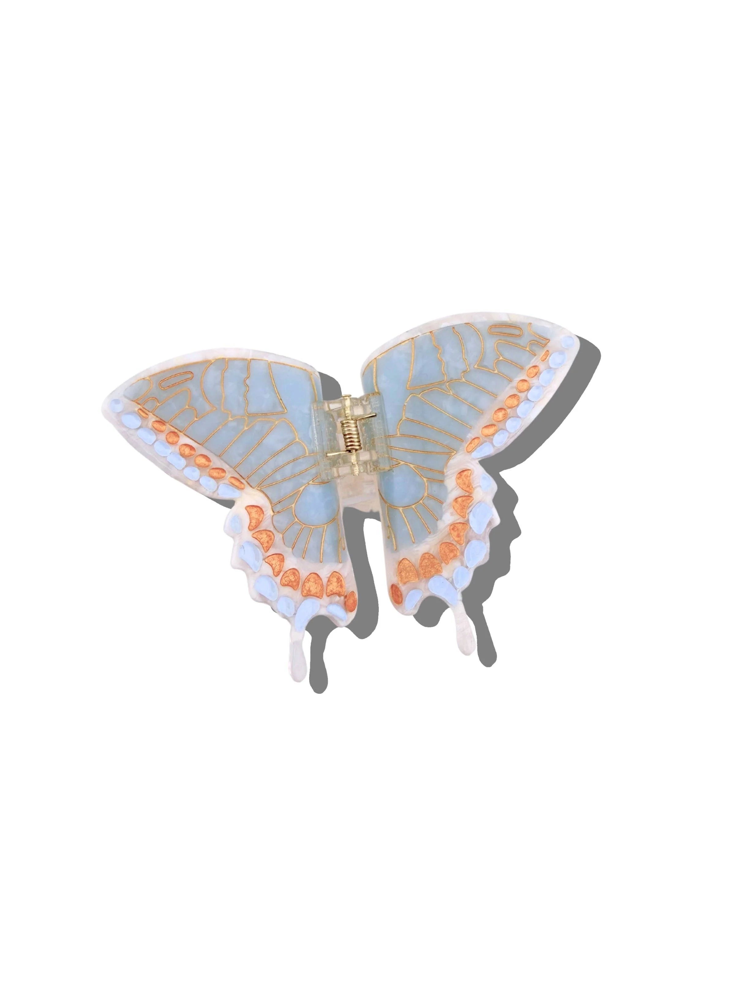 Hand-painted Swallowtail Butterfly Claw Hair Clip - Image 3