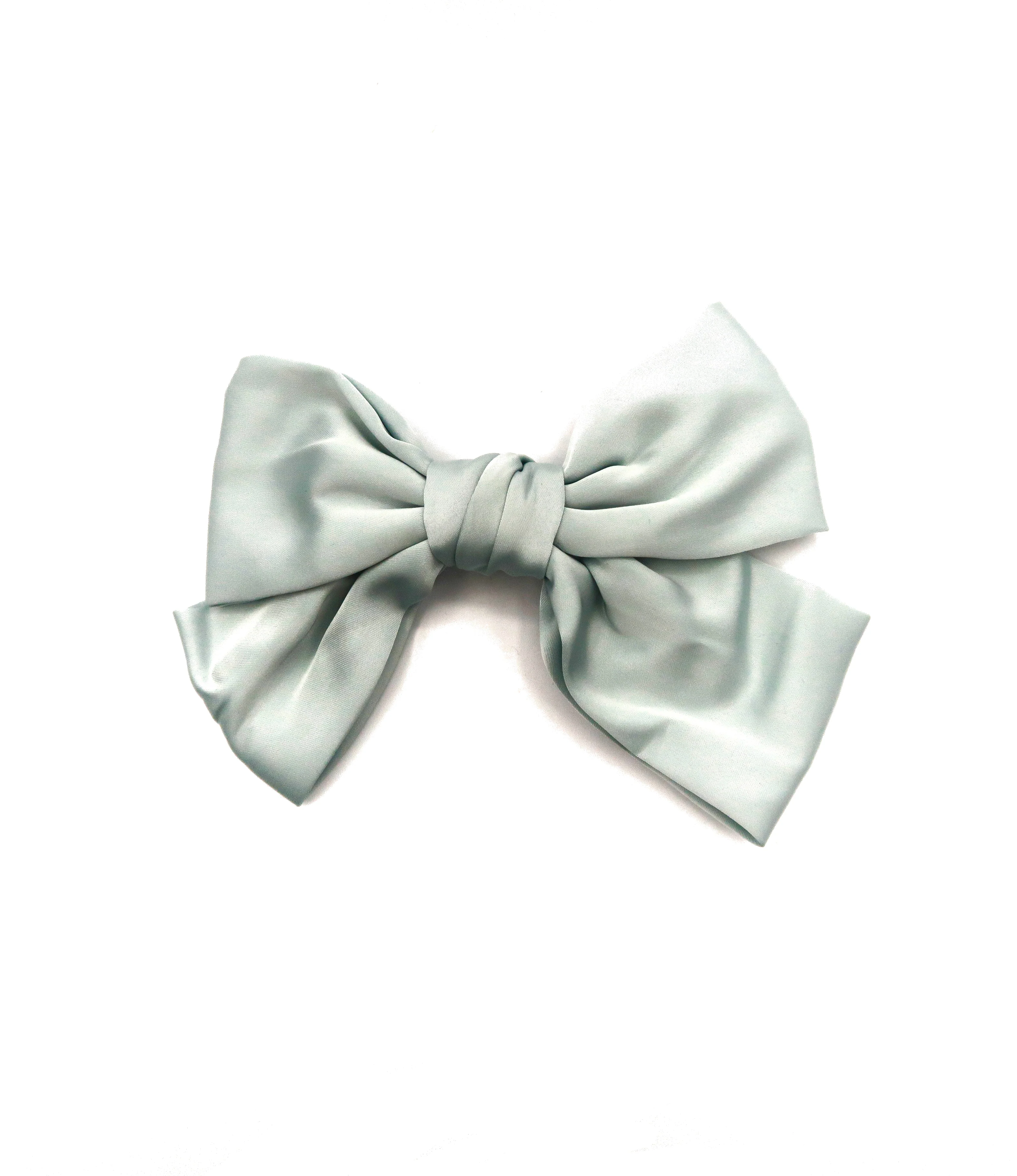 Handmade Perfect Satin Hair Bow Blue Barrette