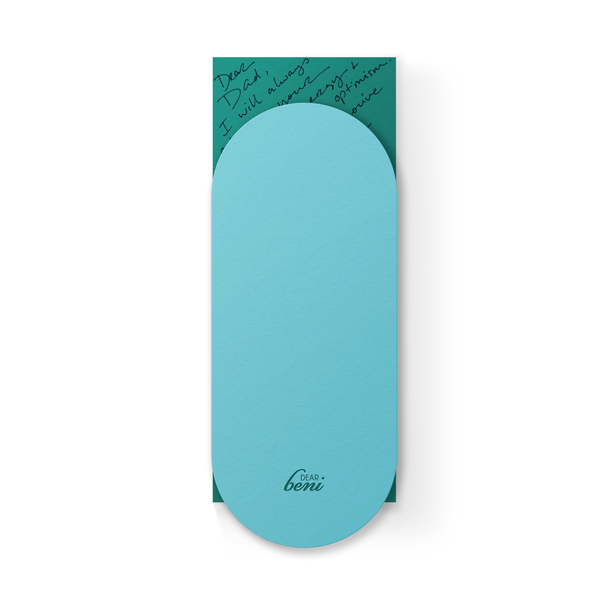 Happy Bday #10 Slim Sleeve Card - Turquoise - Image 2