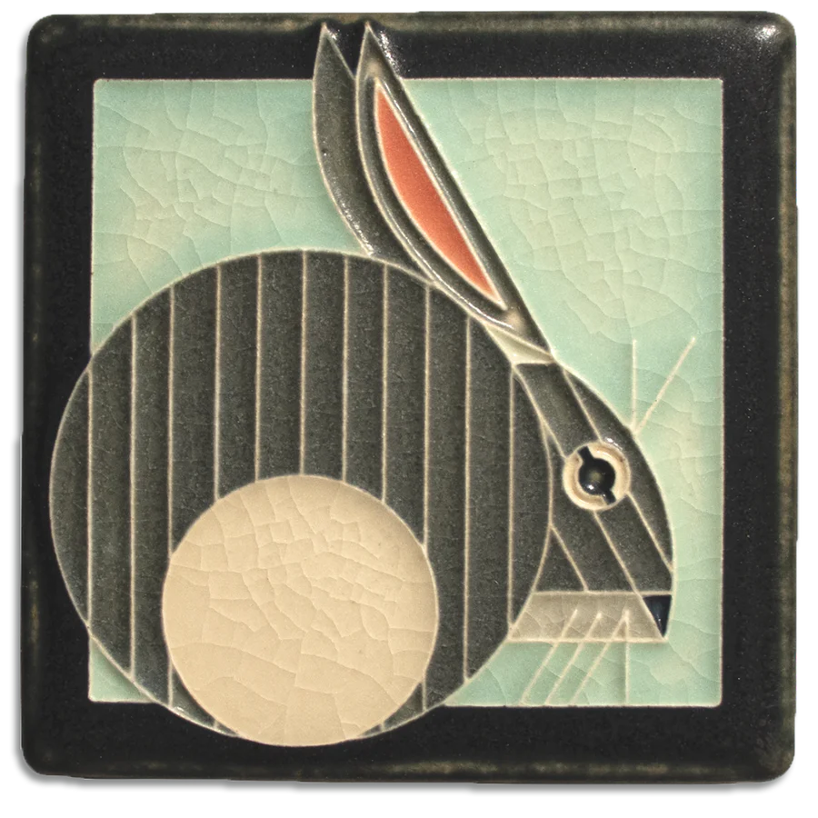 Motawi 4x4 Hare Art Tile
