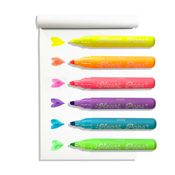 Heart Pops: Neon Highlighters (Set of 6) - Image 2