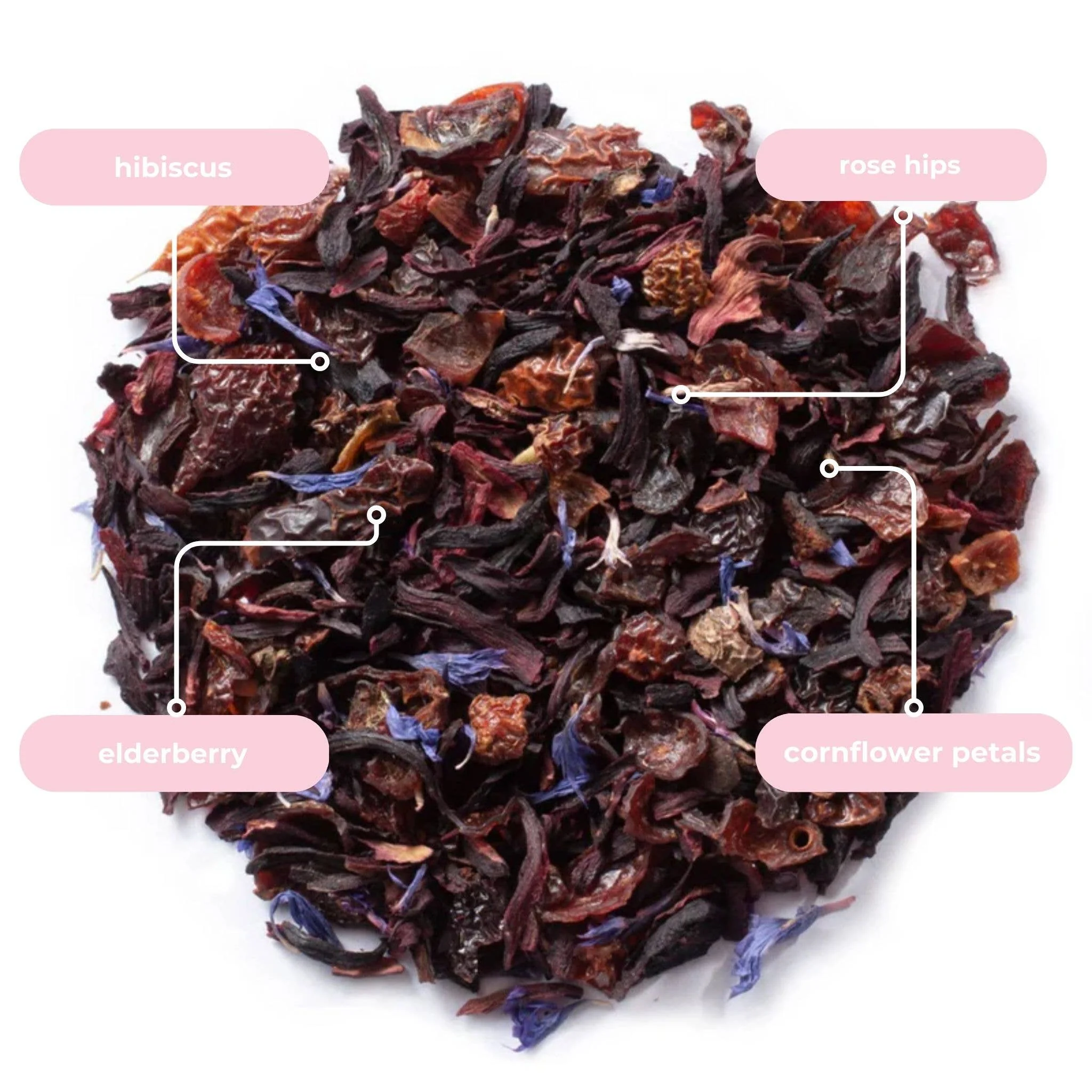 Hibiscus Rose Herbal Mini Tube Gift (5 tea bags) - Image 3