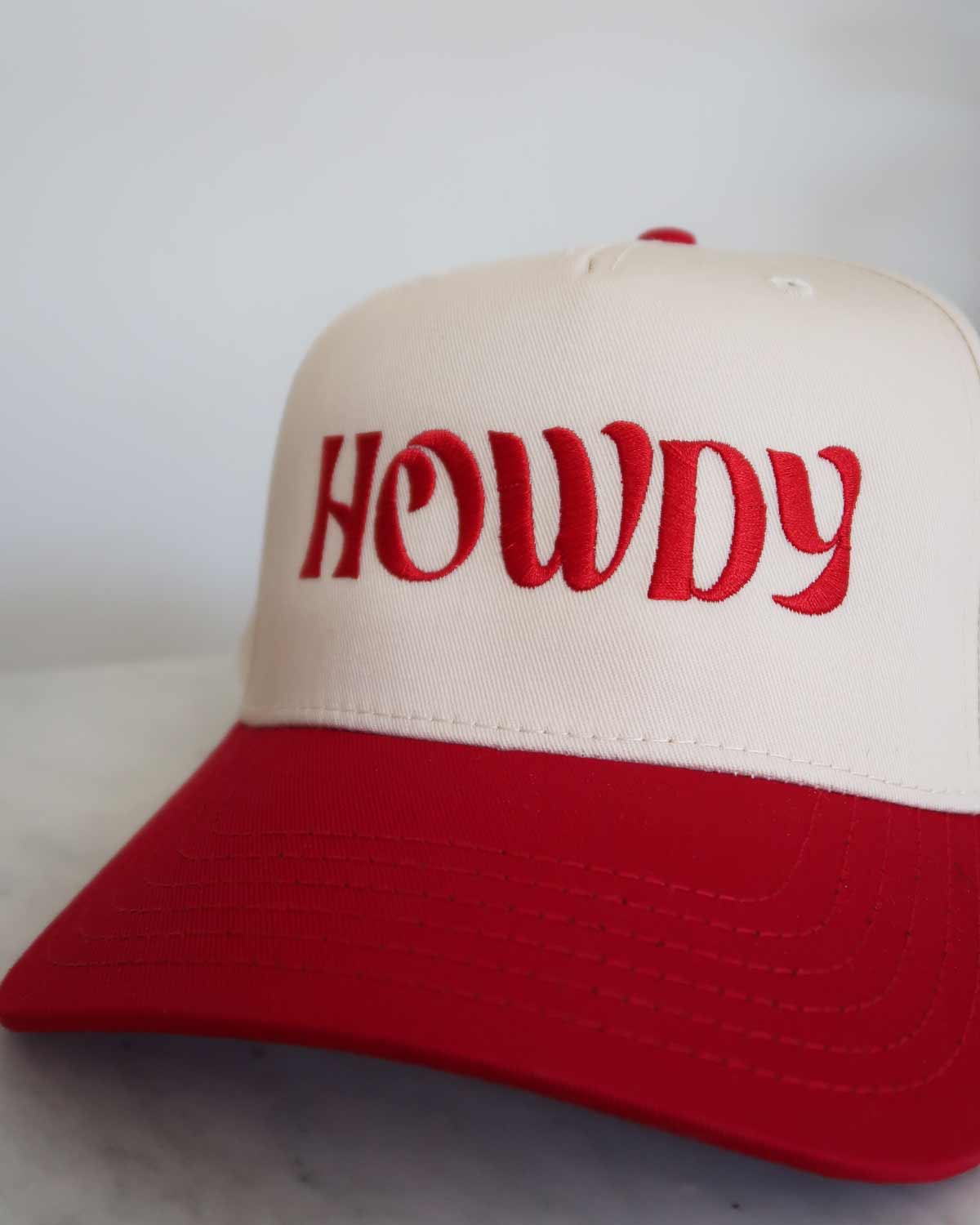 Howdy Embroidered Hat - Trendy Western 5 Panel Cap - Image 3