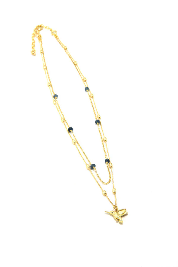 Hummingbird Lapis Convertible Necklace - Image 2