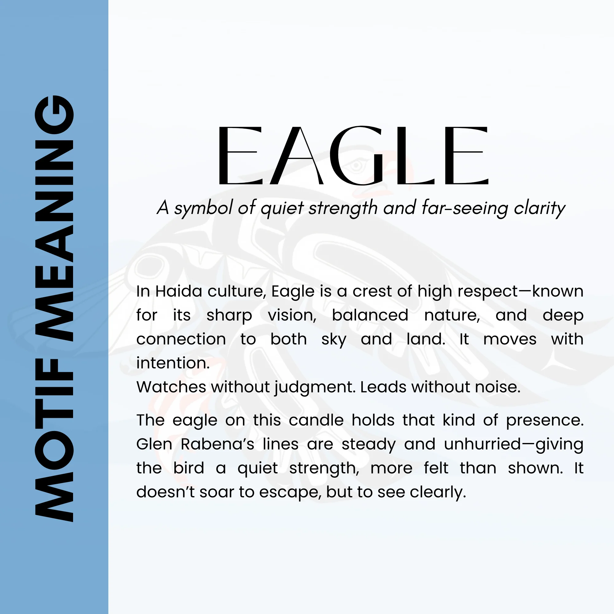 Indigenous Art Essential Oil Candle | Eagle - Image 3