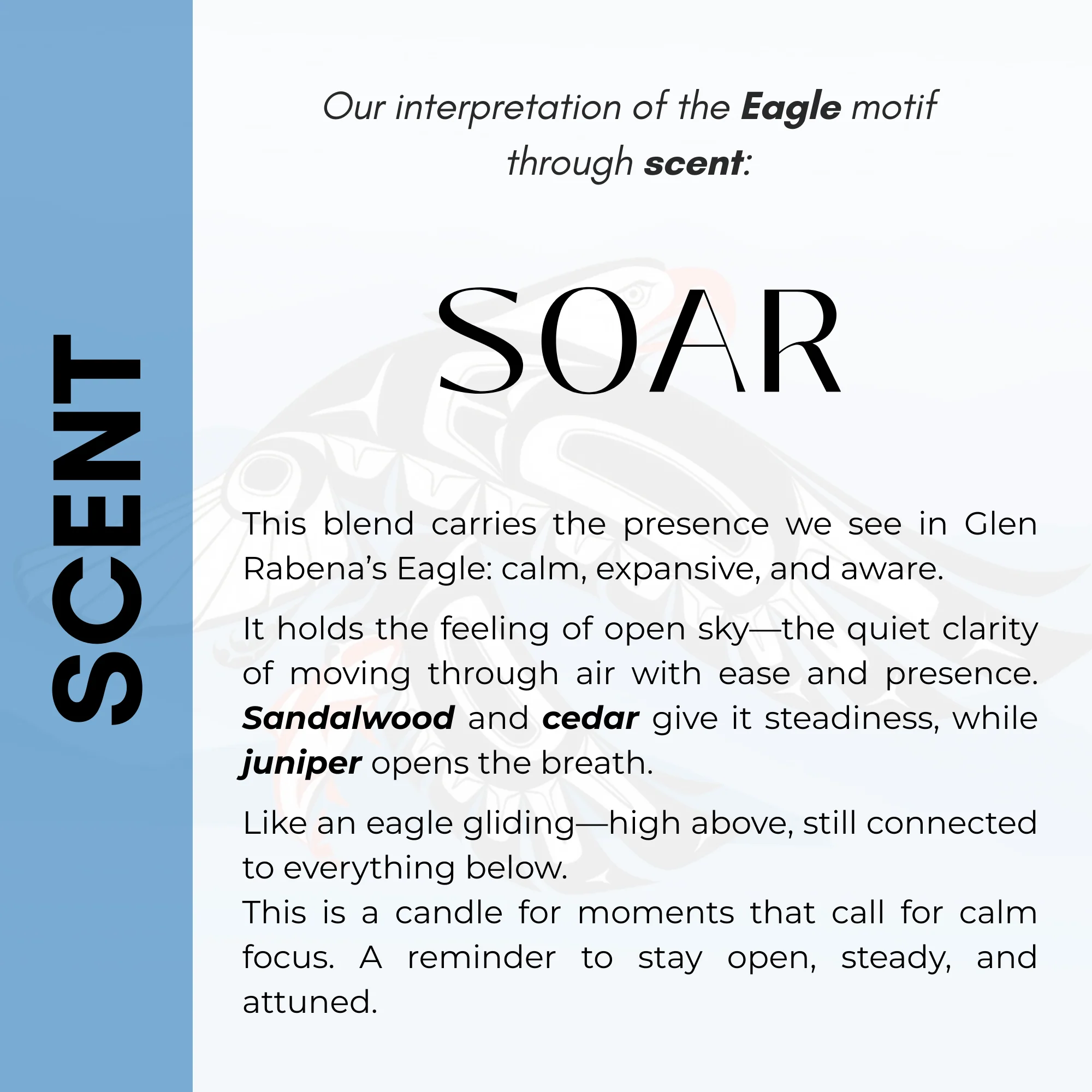 Indigenous Art Essential Oil Candle | Eagle - Image 5