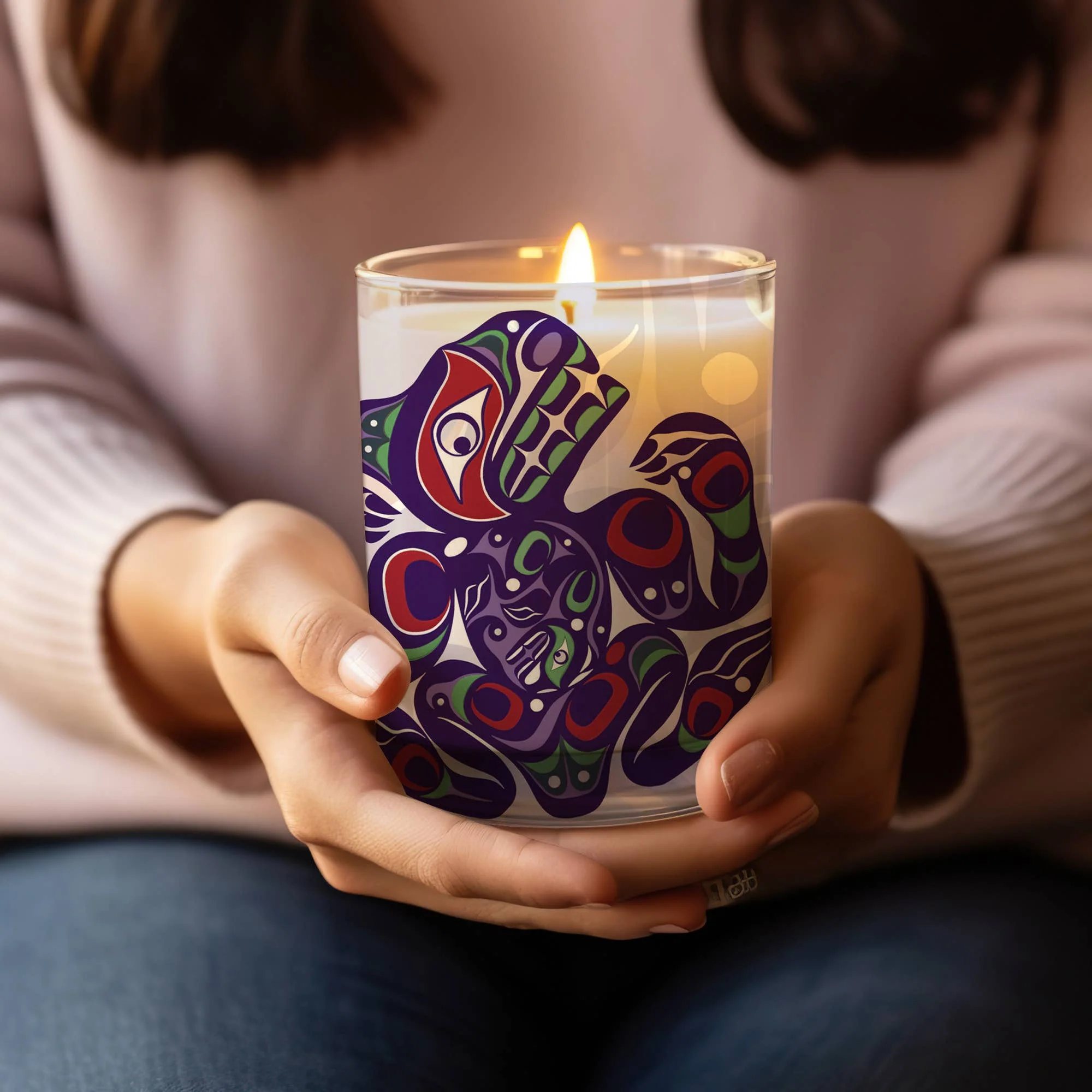 Indigenous Art Essential Oil Candle | Matriarch Bear - Image 2