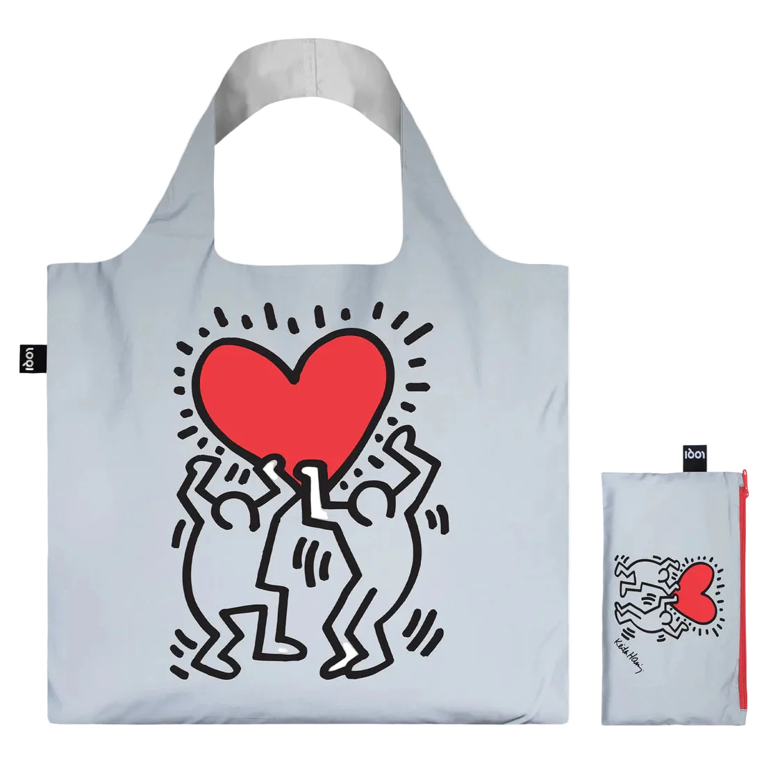 KEITH HARING Dancing Heart Reflective LOQI Bag