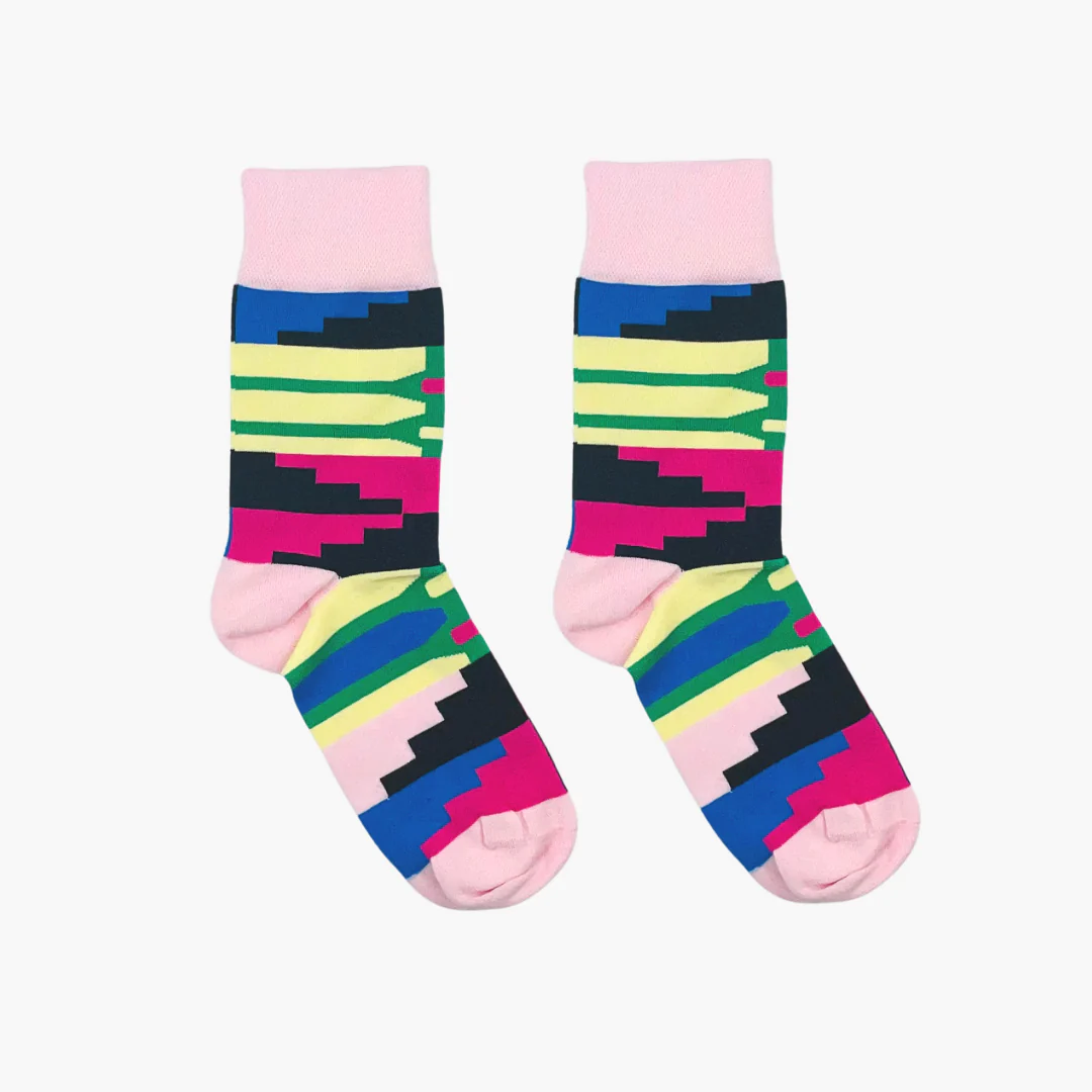 Kente Pink Socks - Image 2