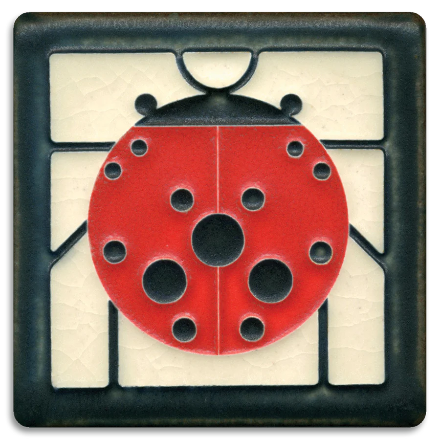 Motawi 4x4 Ladybug Art Tile