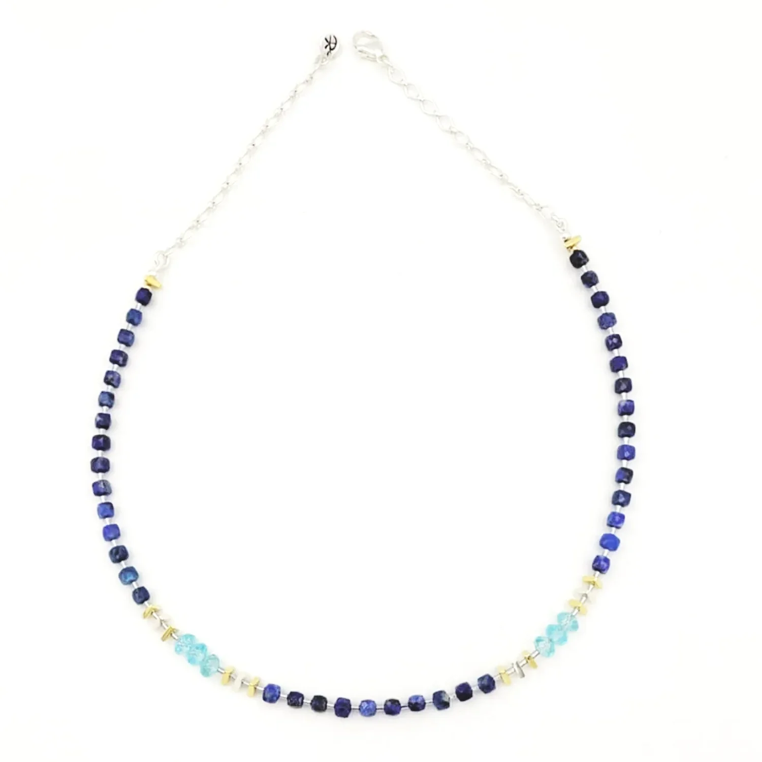 Lapis With Swiss Blue Topaz Necklace