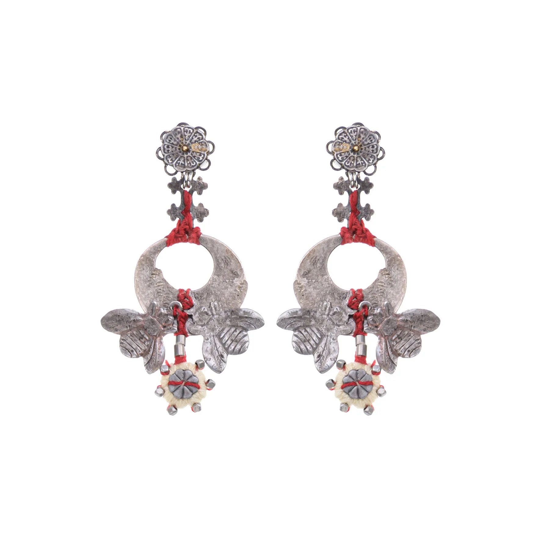 Large Metal Bloom Earrings