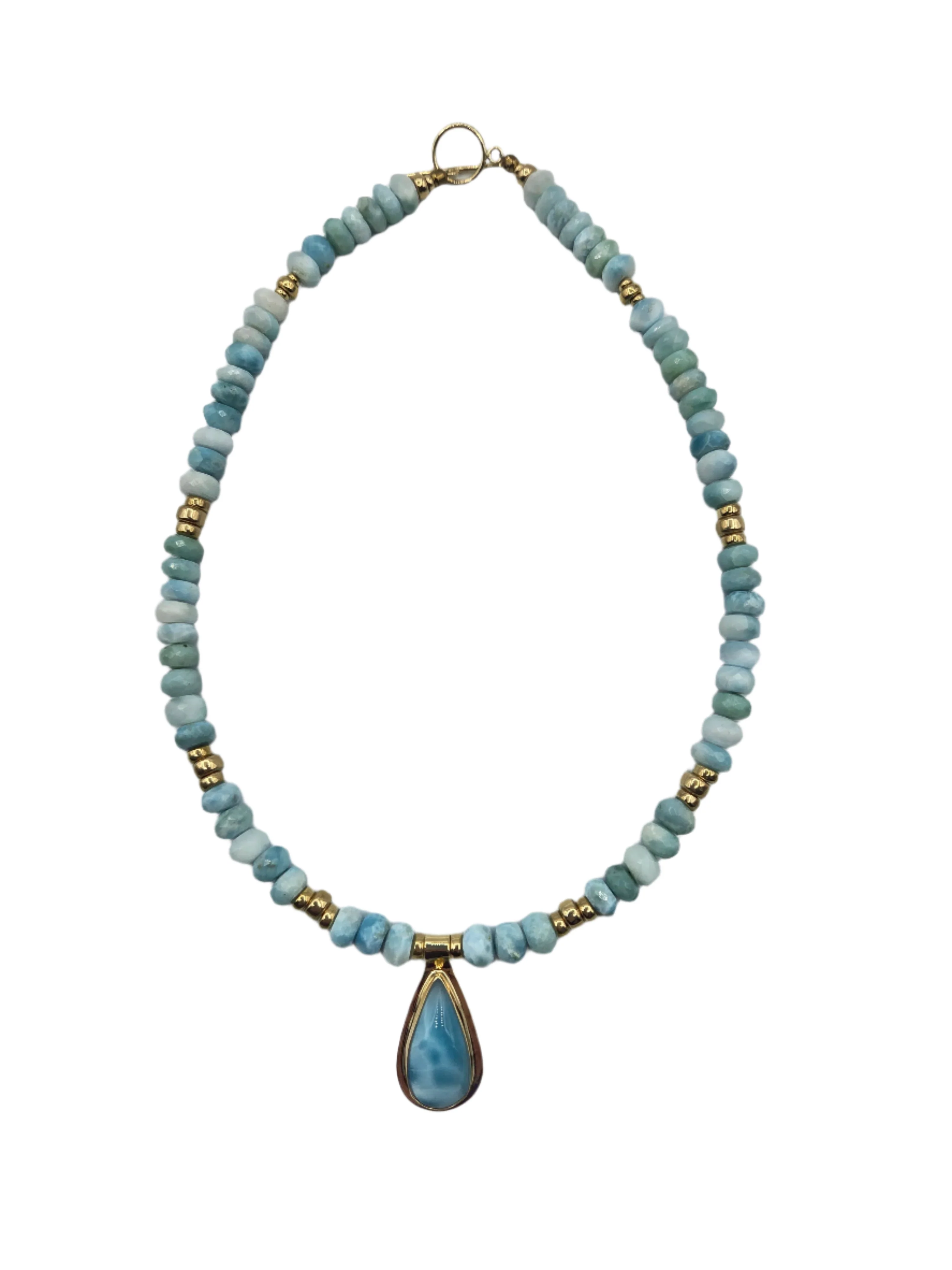 Larimar 14K Gold Necklace