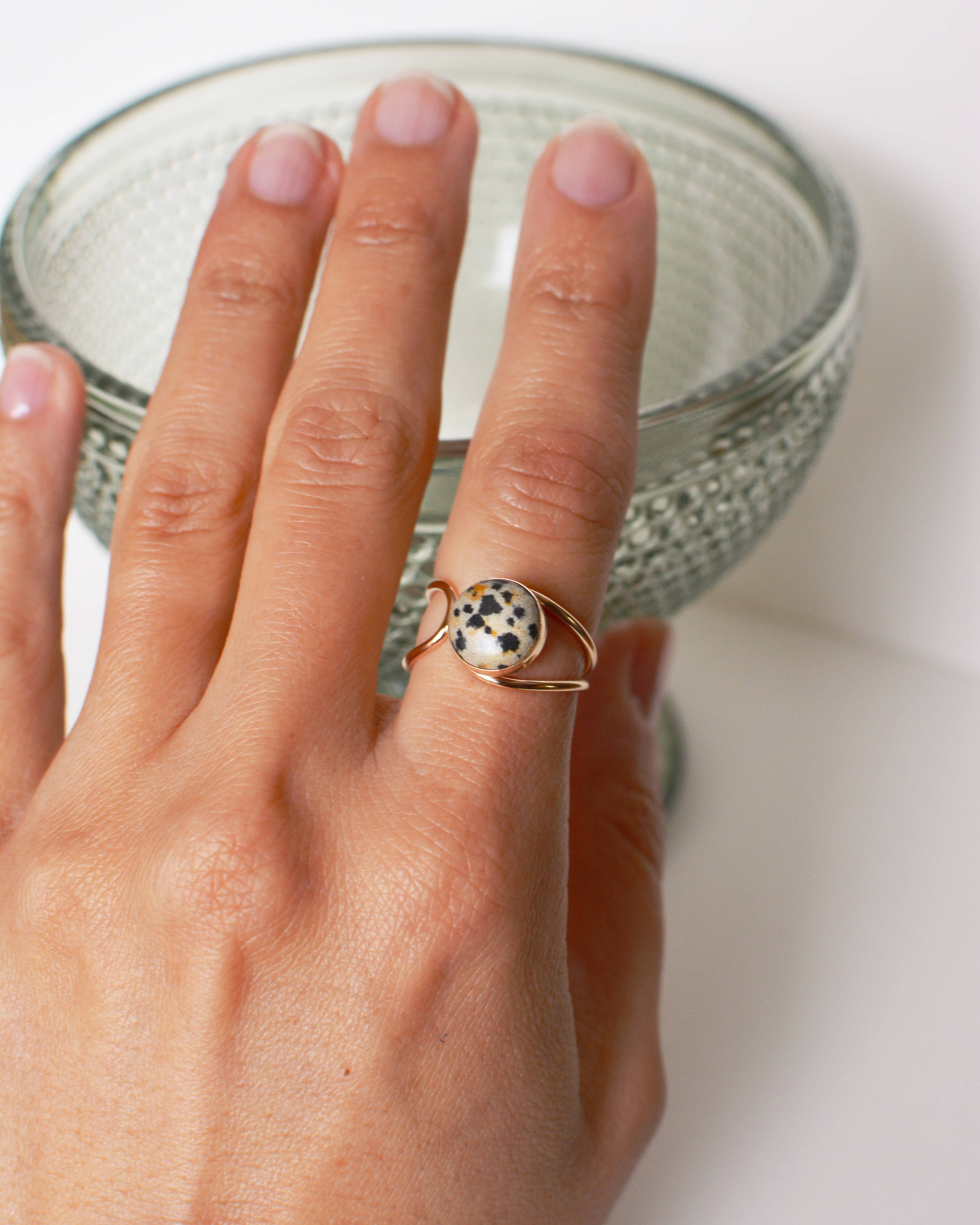 Lasso Ring, Dalmatian Jasper - Image 4