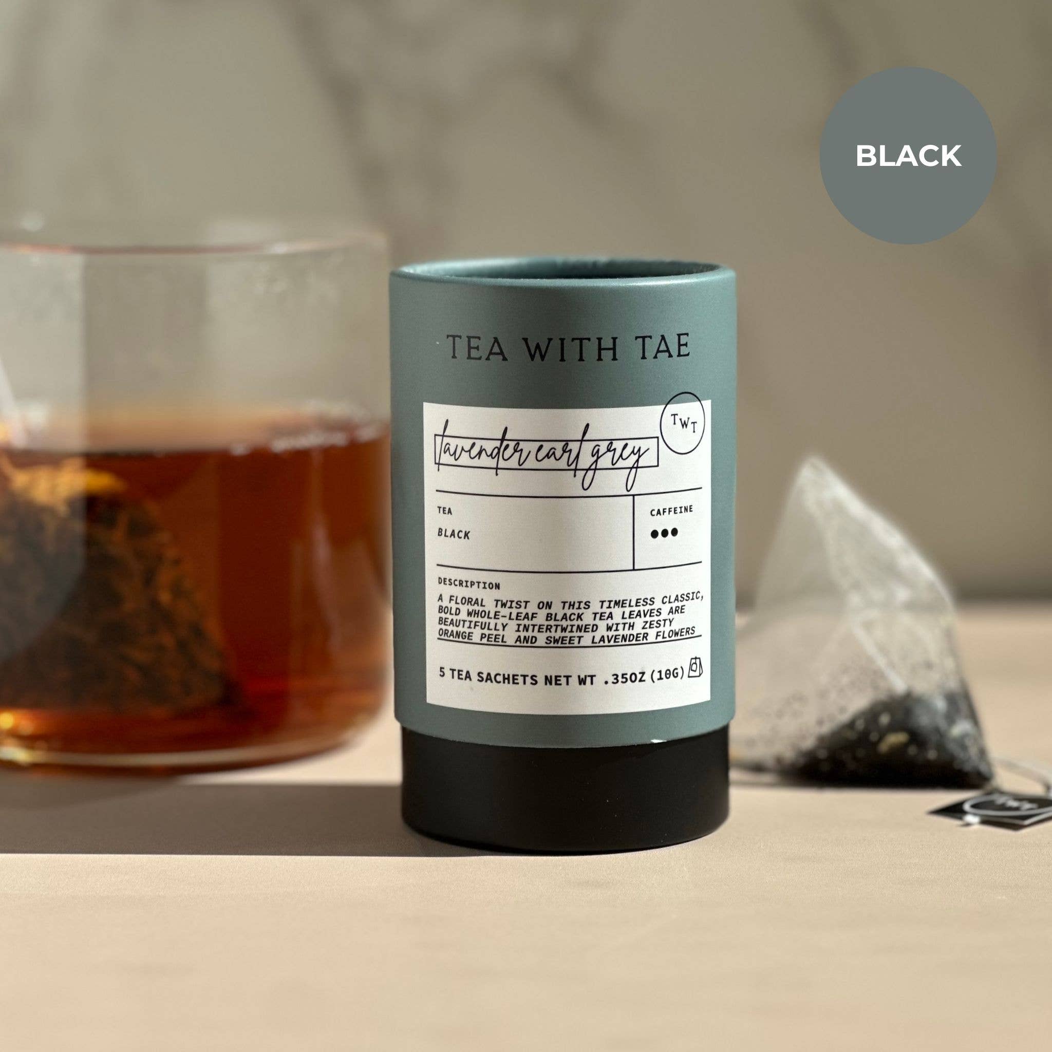 Lavender Earl Grey Black Tea Mini Tea Tube Gift (5 tea bags) - Image 2