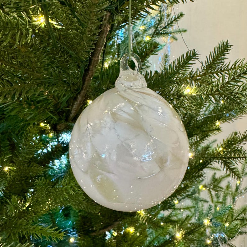 Let it Snow Handmade Glass Ornament - Image 2
