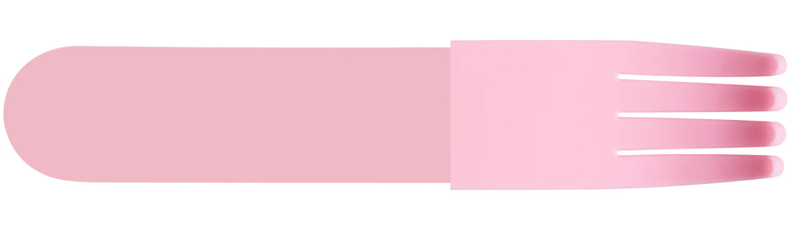 Light Pink Acrlic Fork, Light Pink Silicone Sleeve