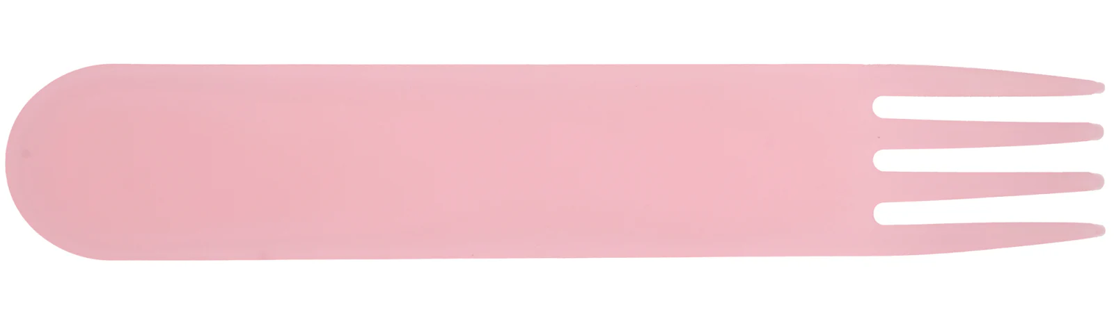 Light Pink Acrlic Fork, Light Pink Silicone Sleeve - Image 2