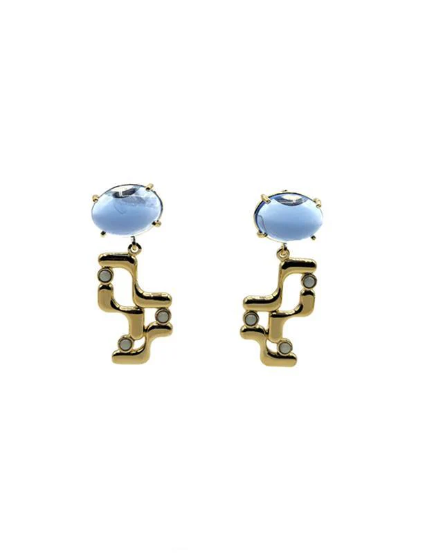 Halsted Blue Earrings