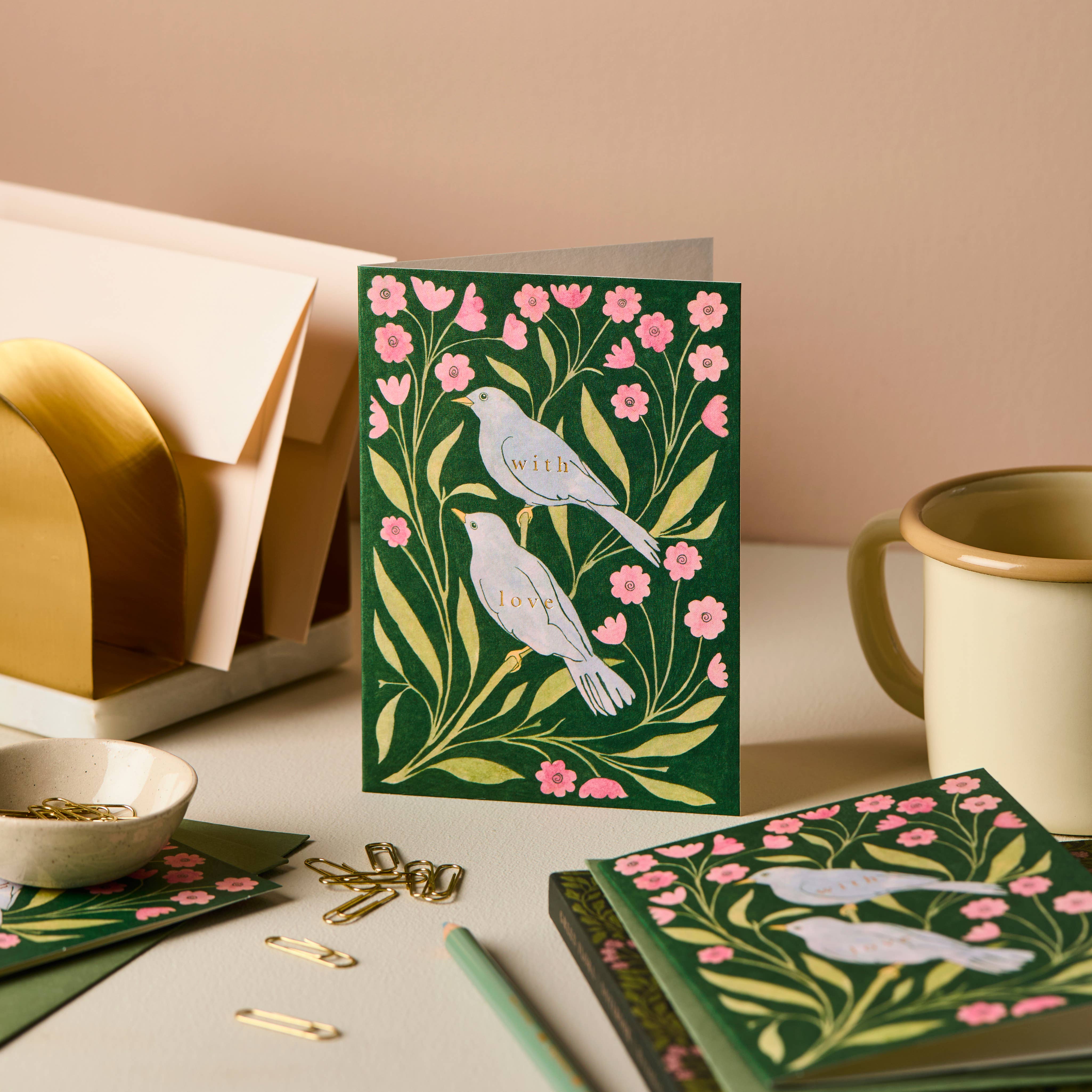 Lovebirds 'With Love' Card - Image 2