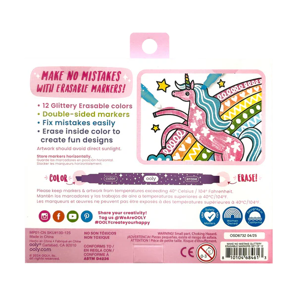 Make No Mistake! Glittery Erasable Markers (Set of 12) - Image 4