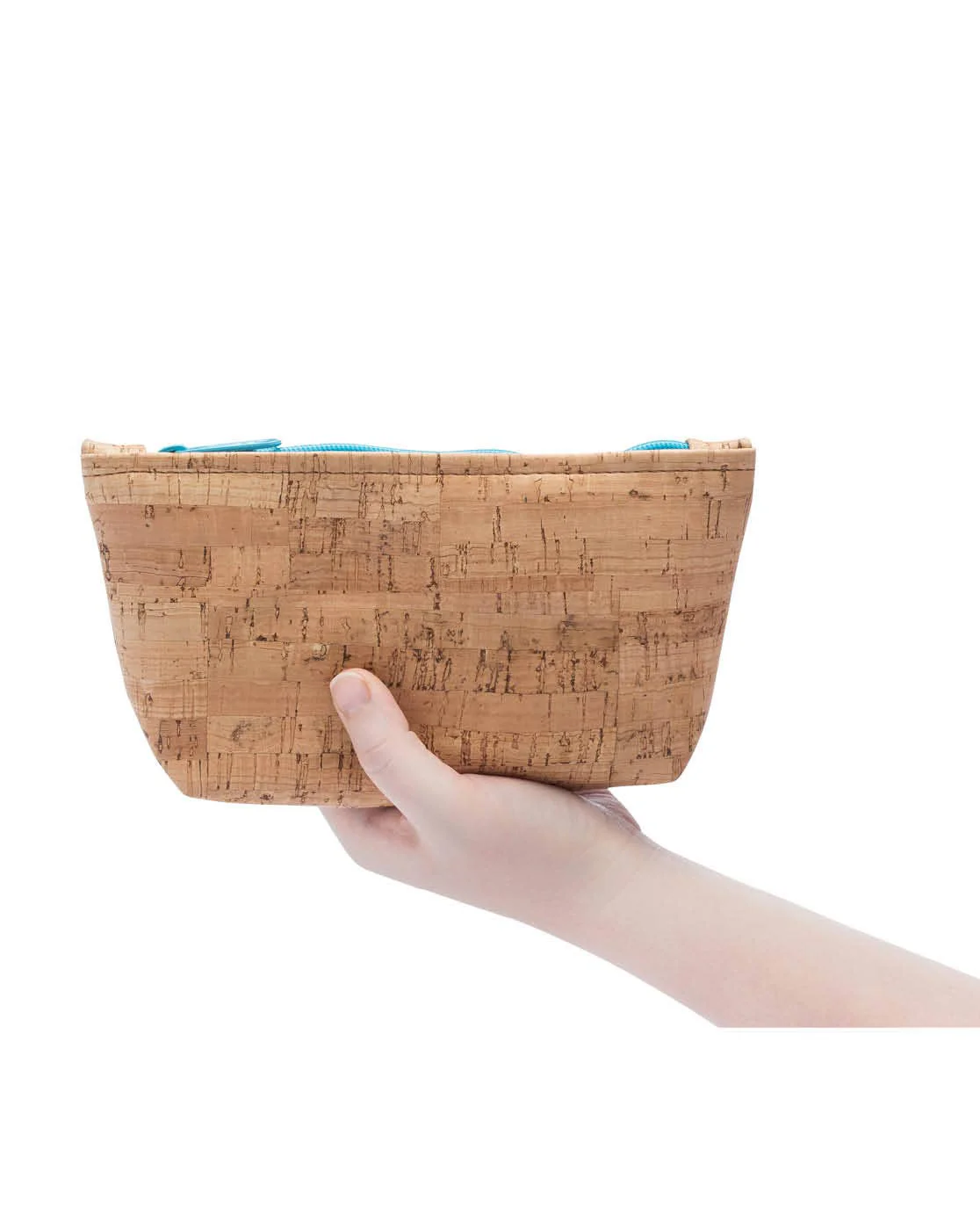 Medium Cork Zipper Pouch | Flourish Print - Image 2