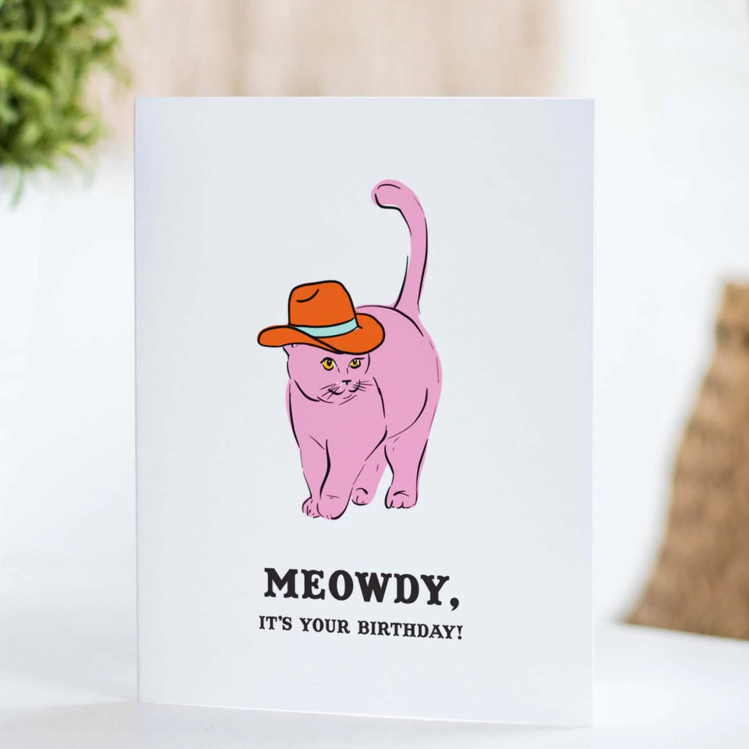 Meowdy Birthday Greeting Card - Image 4