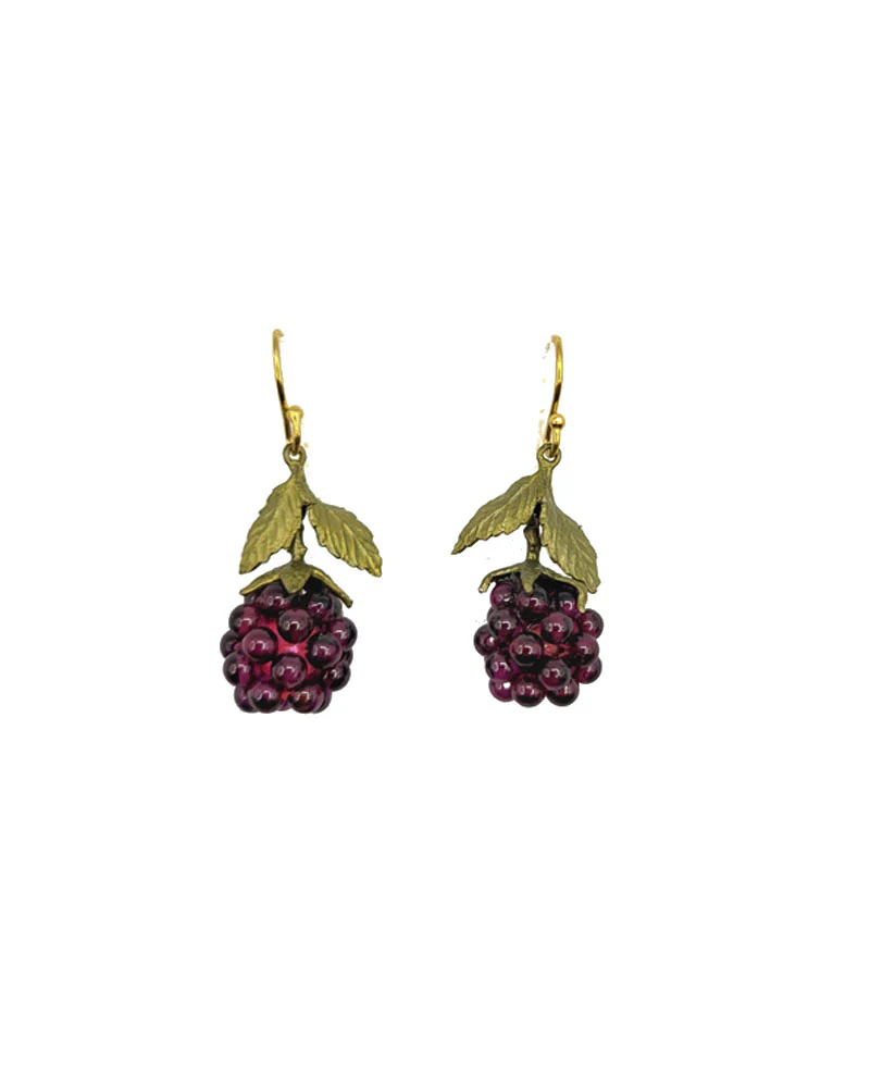 Raspberry Wire Drop Earring
