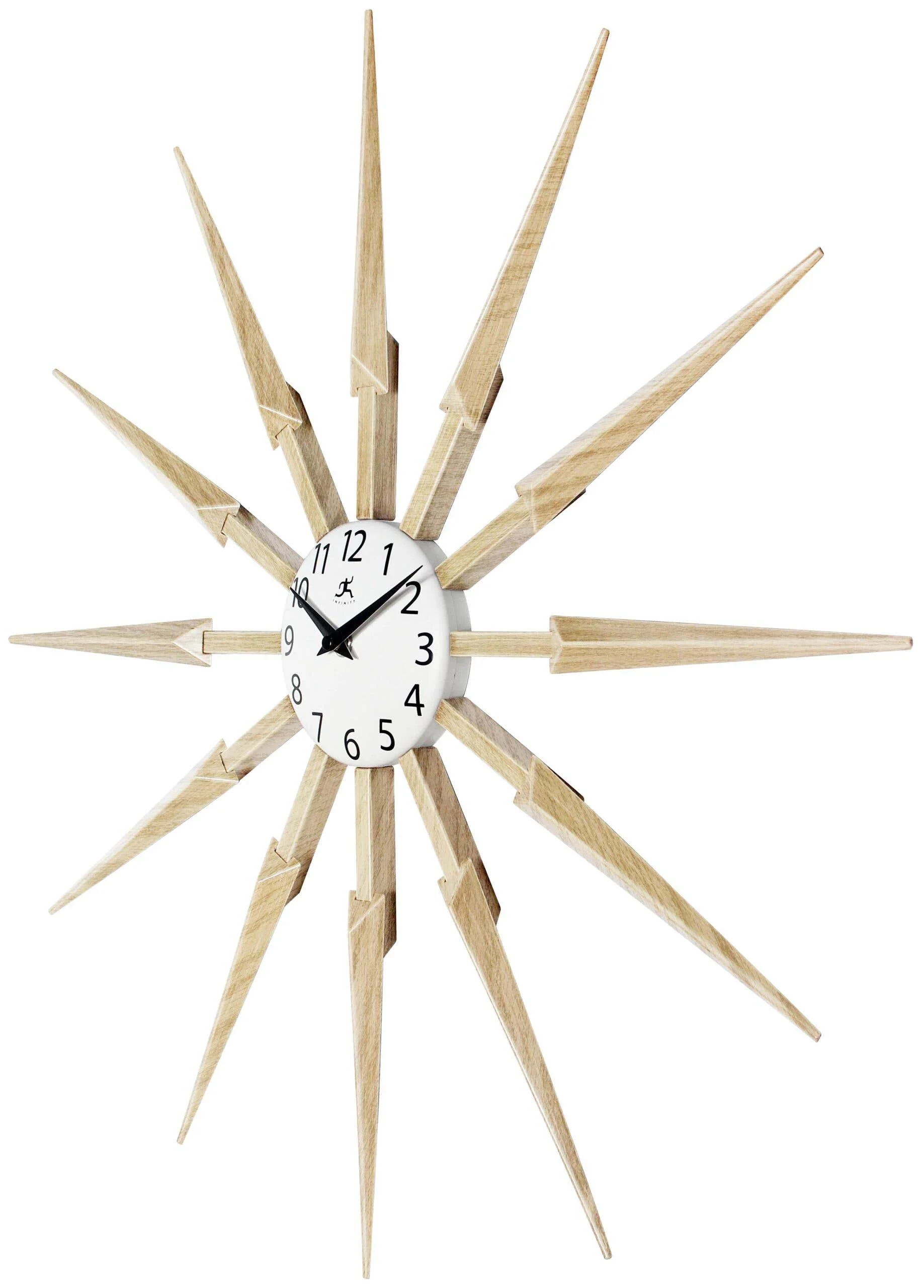 Midcentury/Modern Starburst Tan Wall Clock 24.5 Inch - Image 3