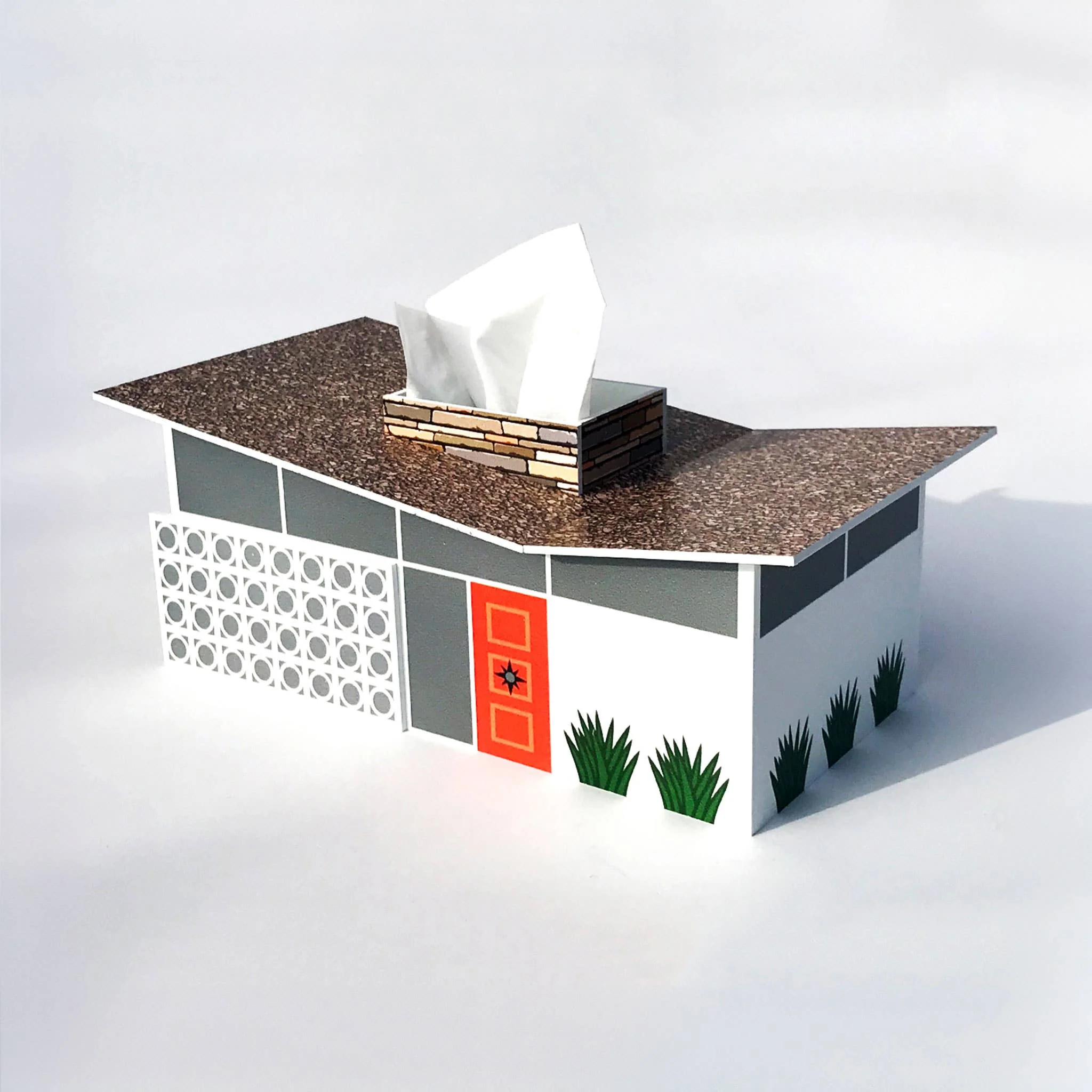 Midcentury Tissue Box Cover - Butterfly House - Image 3