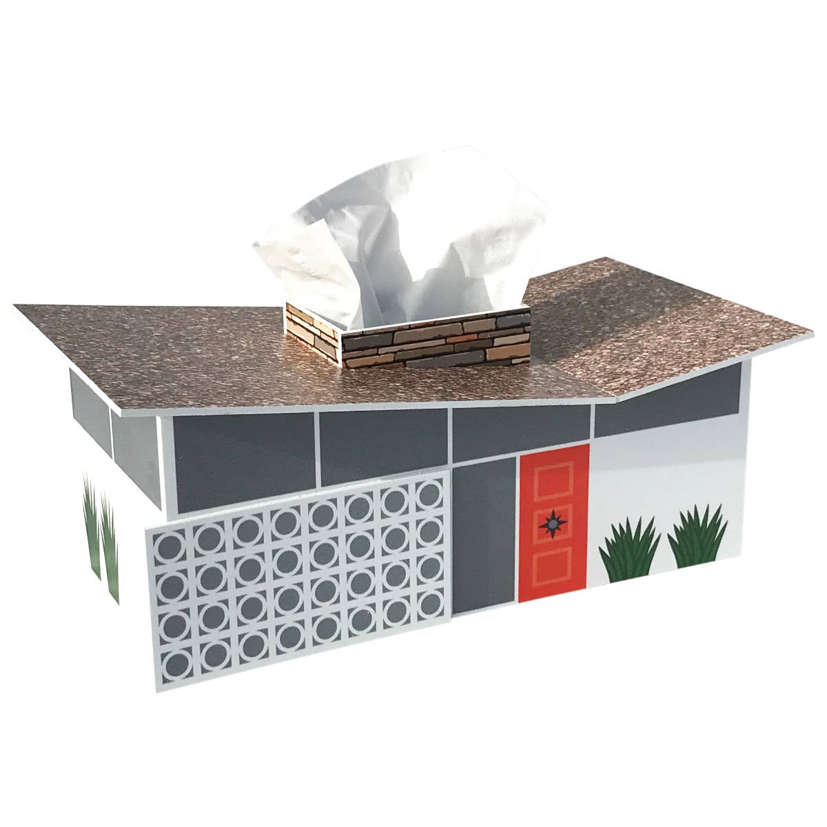 Midcentury Tissue Box Cover - Butterfly House - Image 5